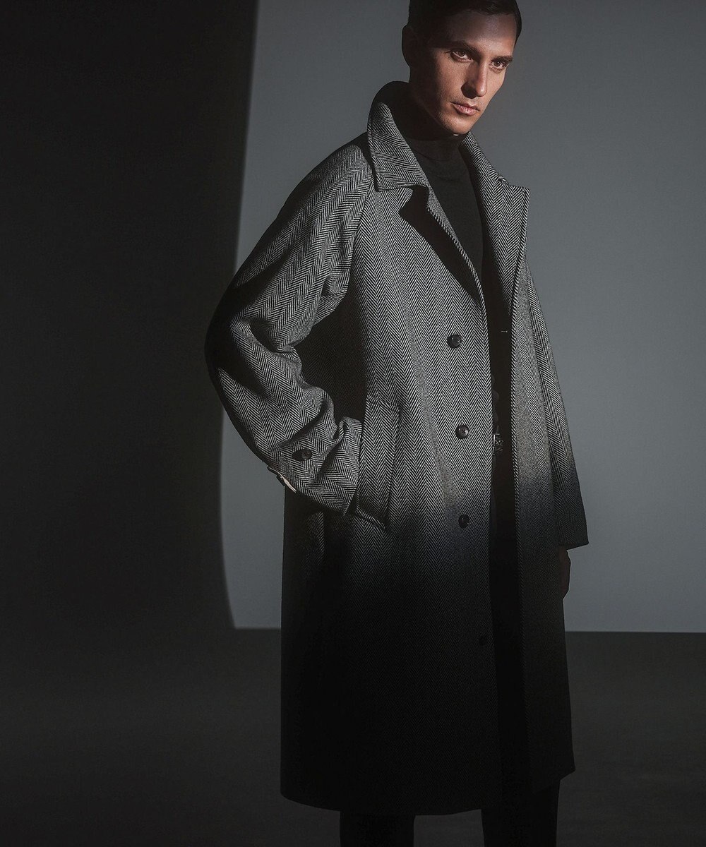 GOTAIRIKU 【山栄毛織】カントリーツイード ステンカラーコート 