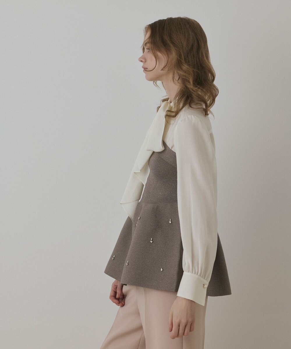 GRACE CONTINENTAL ペプラムベアニットトップ 