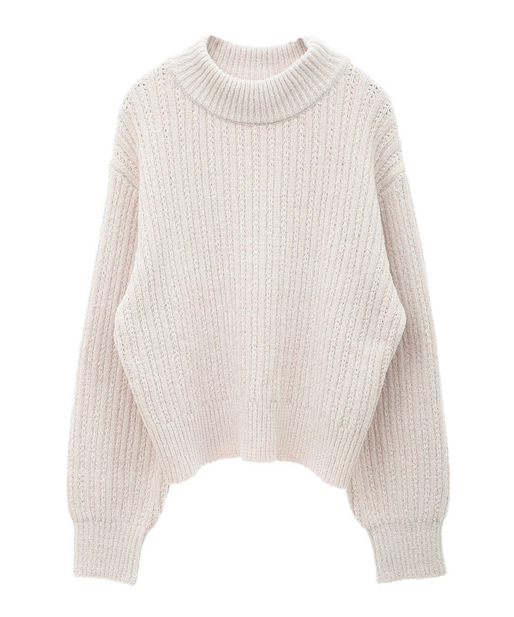 earth music&ecology 透かしベロアモールプルオーバー 