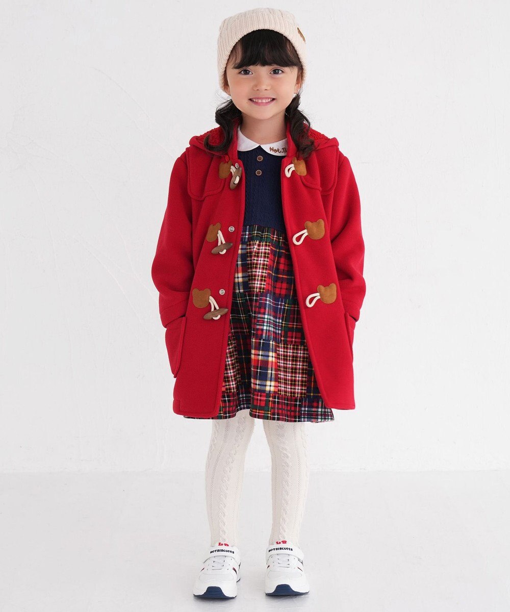 MIKI HOUSE HOT BISCUITS 【80-120cm】 フリースボンディング ダッフルコート 
