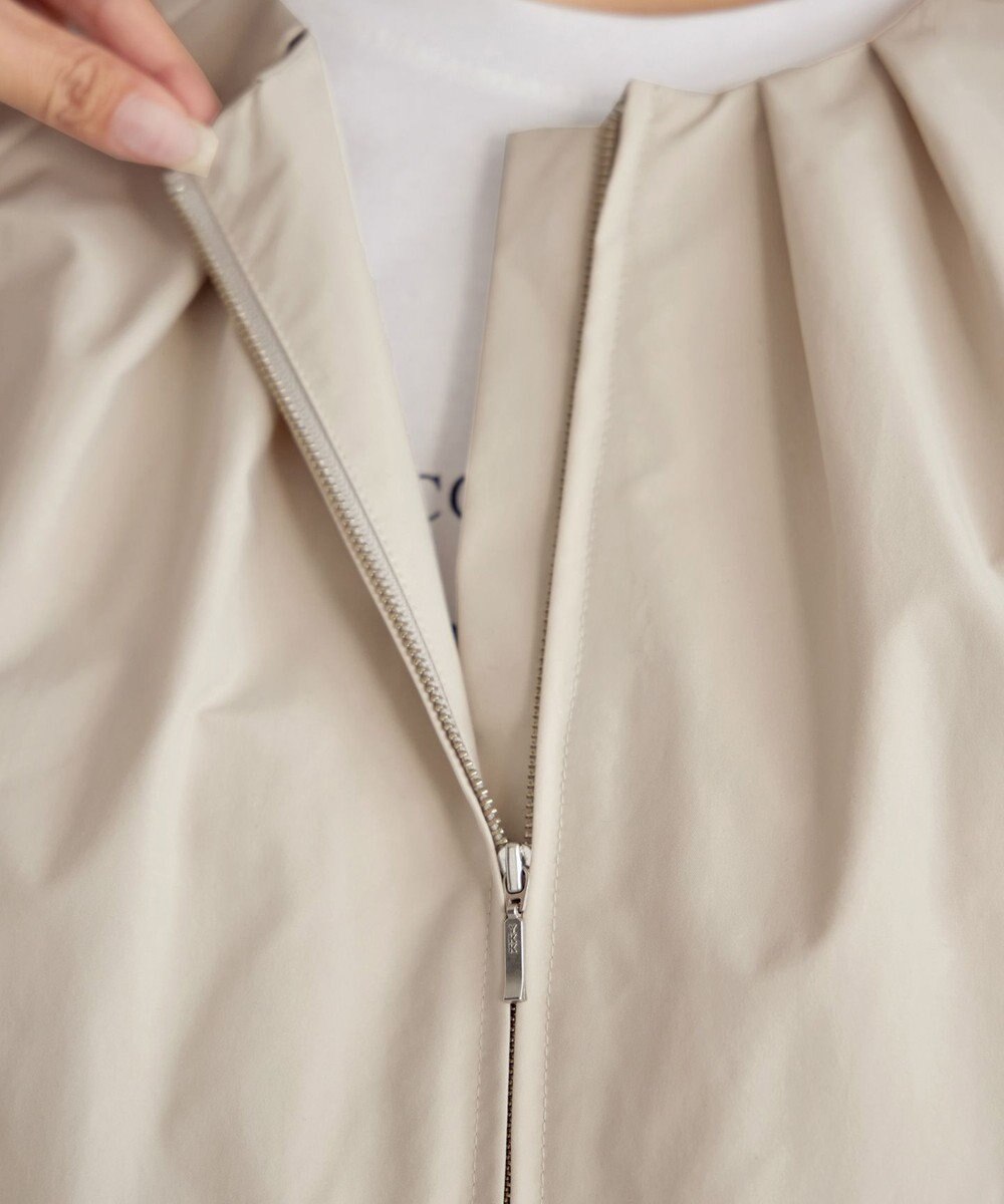 Tiaclasse 【洗える】チュールフリルタックブルゾン 