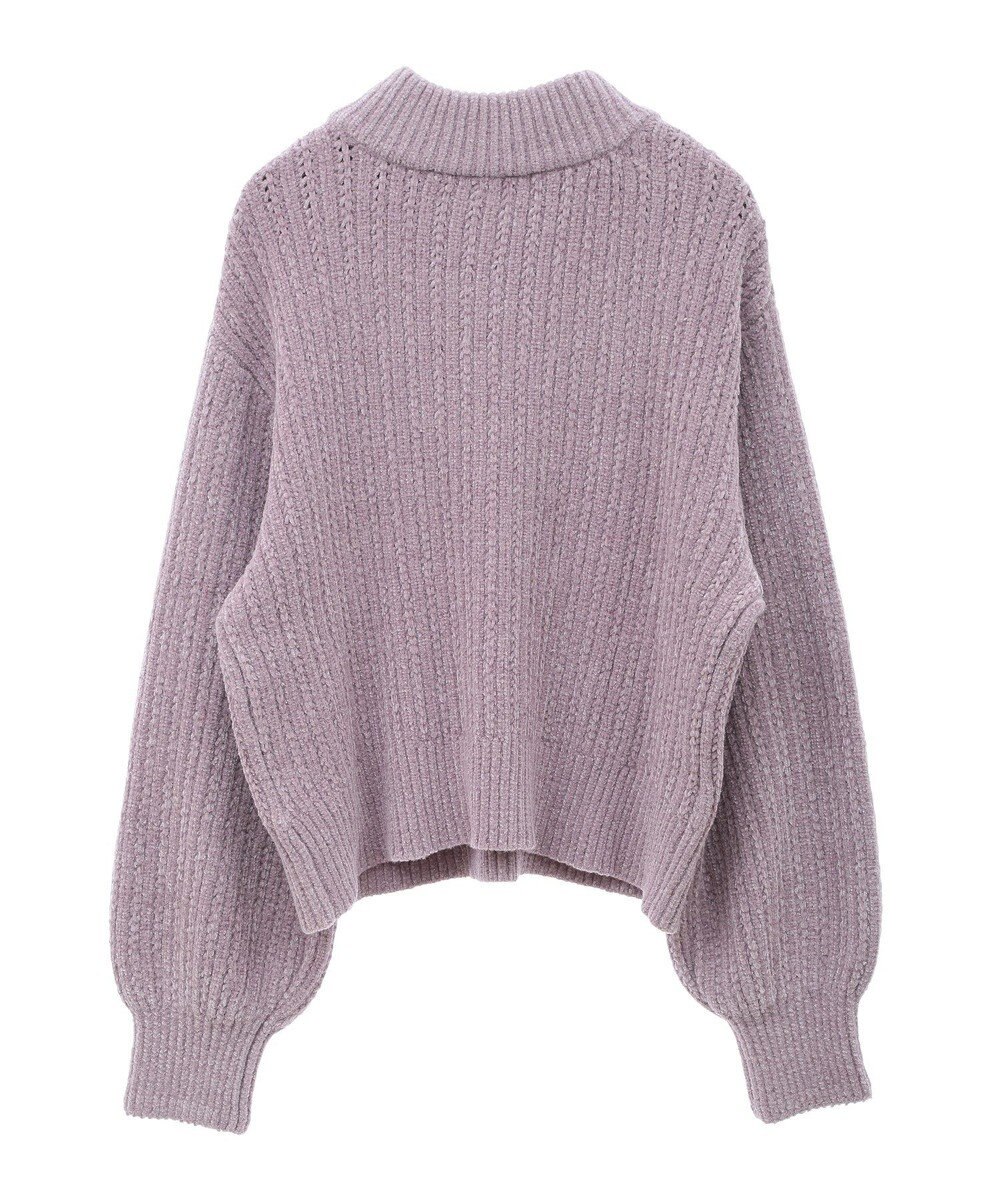 earth music&ecology 透かしベロアモールプルオーバー 