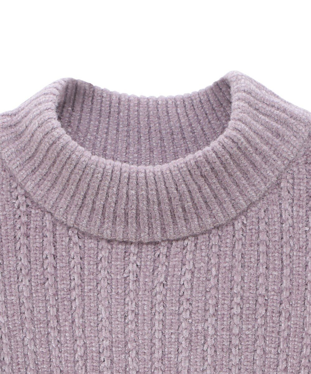 earth music&ecology 透かしベロアモールプルオーバー 