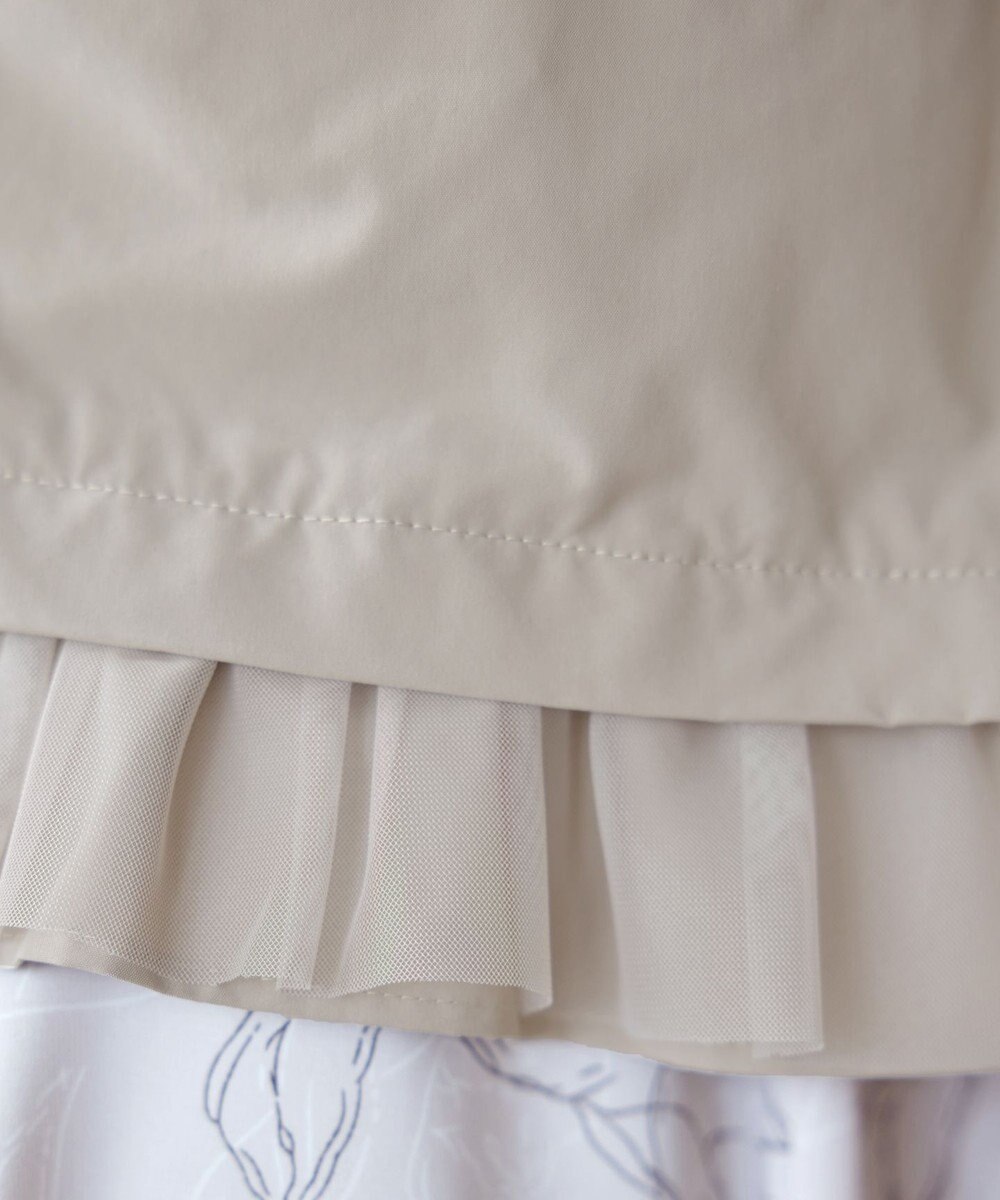 Tiaclasse 【洗える】チュールフリルタックブルゾン 