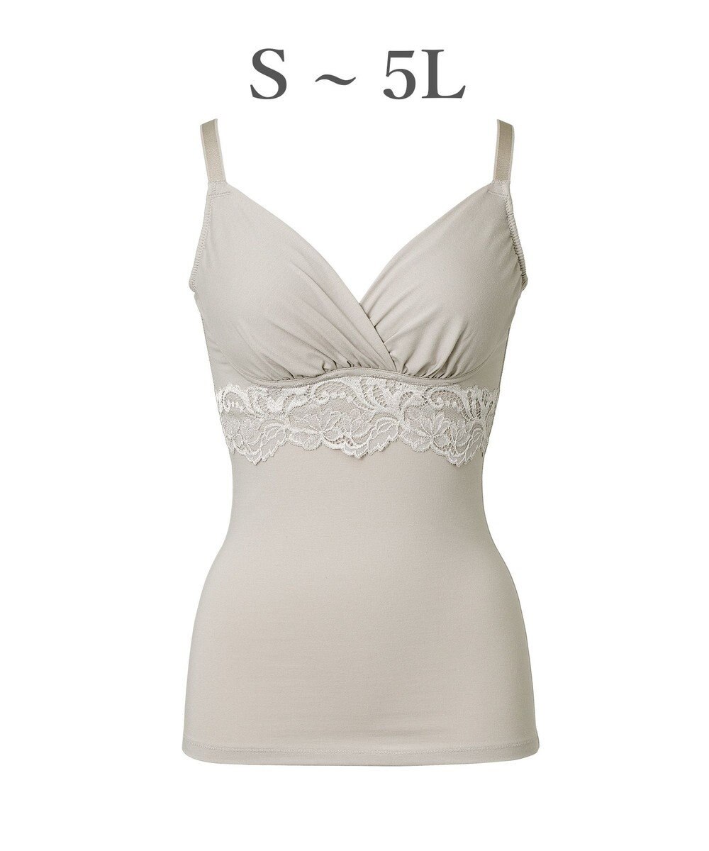 BRADELIS New York 【BRADELIS NewYork peace】綿混ストレッチハイブリッドハートカップブラキャミ25 ブラデリス 補正 下着 カップ付き ブラトップ シェイパー 