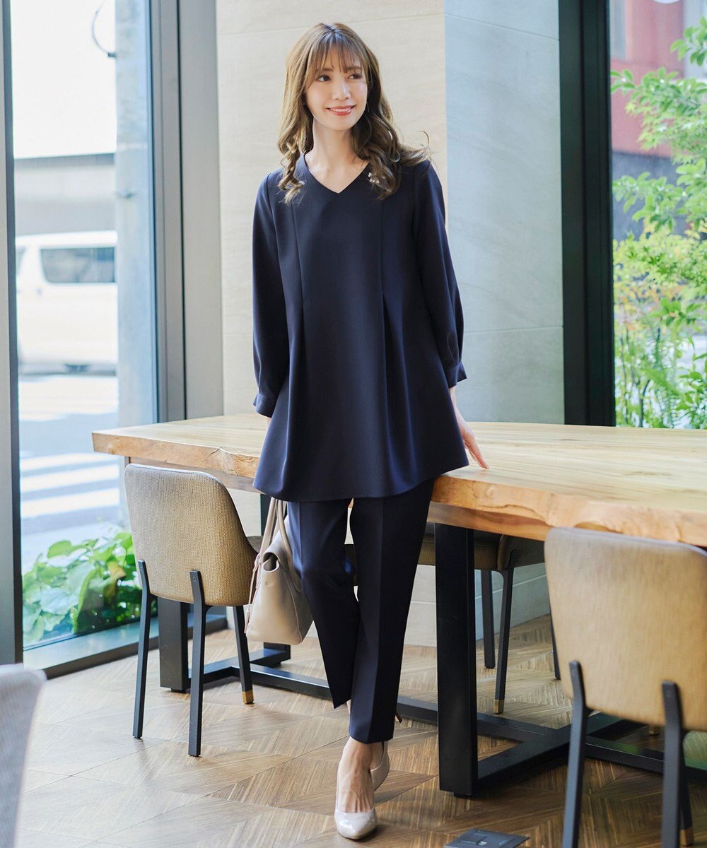 Tiaclasse L 【ダブルストレッチ・洗える】テーパードパンツ 