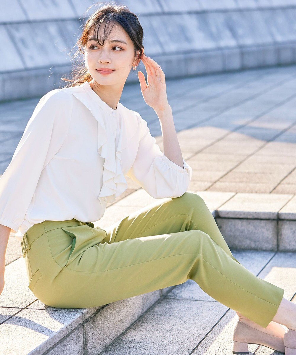 Tiaclasse L 【ダブルストレッチ・洗える】テーパードパンツ 