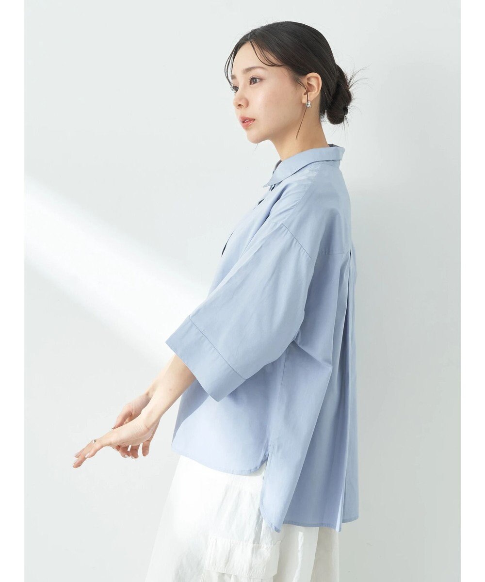 earth music&ecology ワイドスリーブ半袖シャツ 