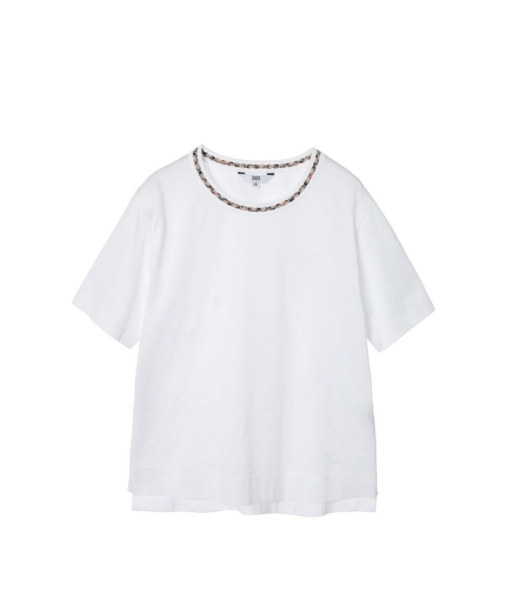 DAKS ミニハウスチェック襟 Tシャツ 