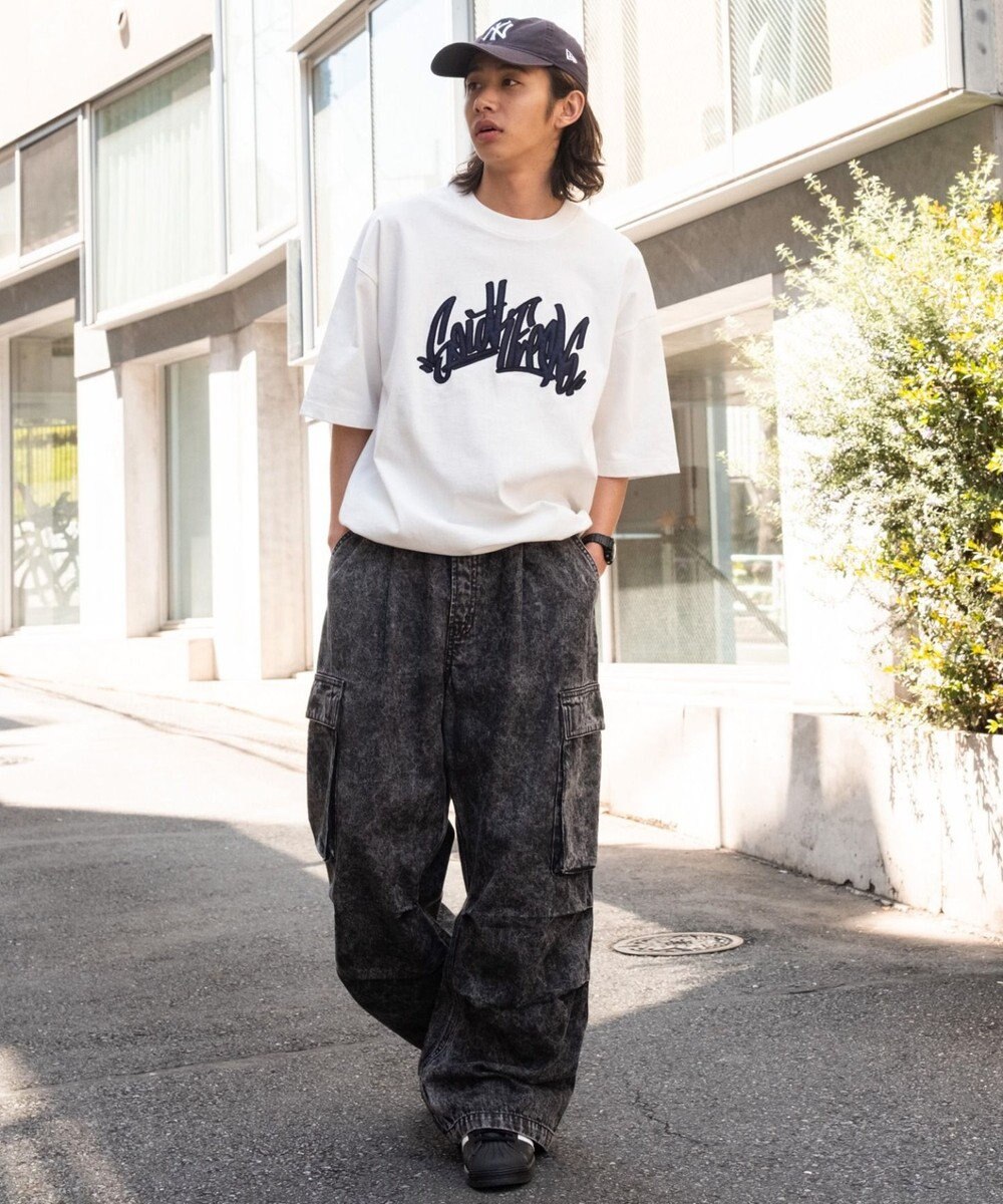 WEGO 【ユニセックス着用ITEM】デニムイージーカーゴパンツ 