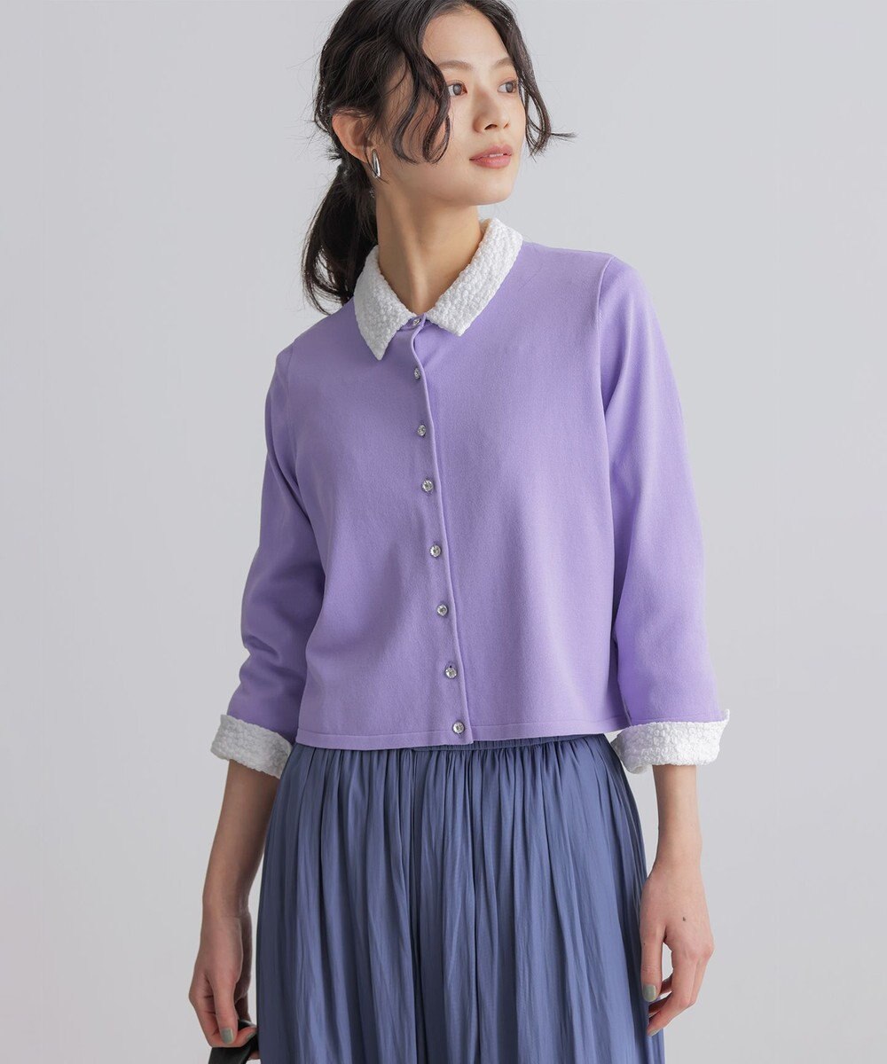 組曲 【WEB限定】フラワーチュールブラウスライク カットソー 