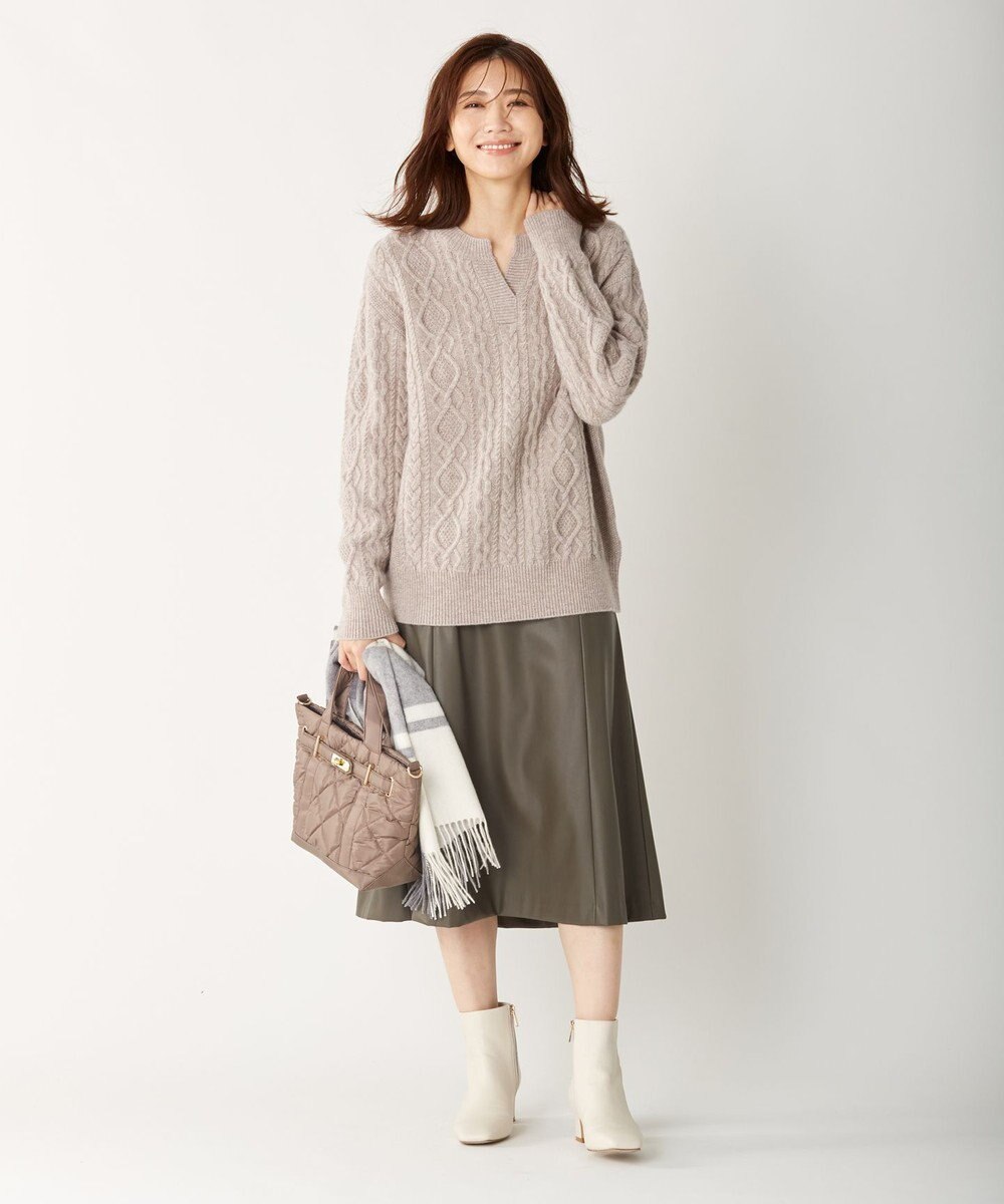 J.PRESS LADIES 【WEB限定・洗える】BARTOLOZZI ポリエステルレザーII スカート 