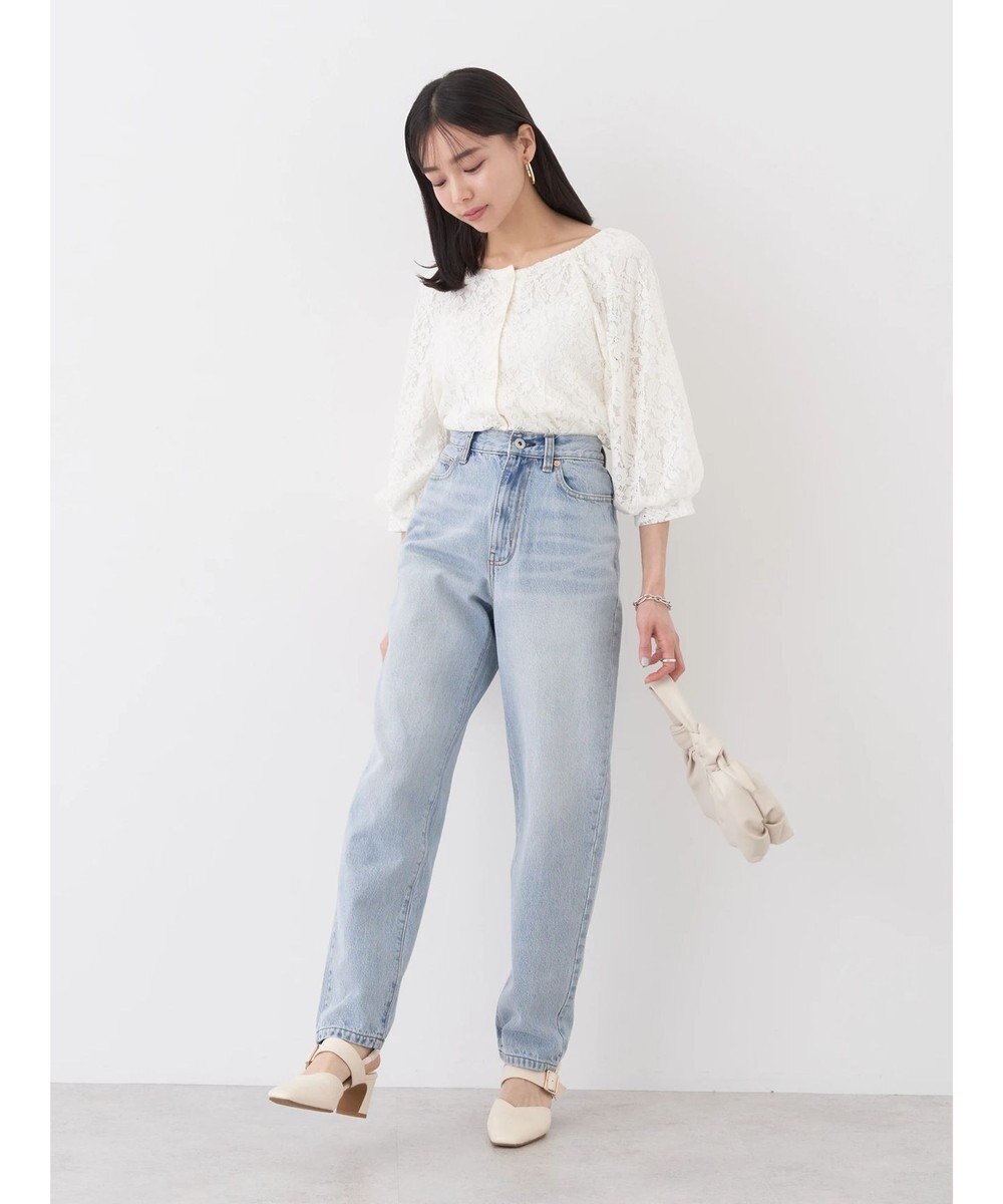 earth music&ecology フラワーレースブラウス 