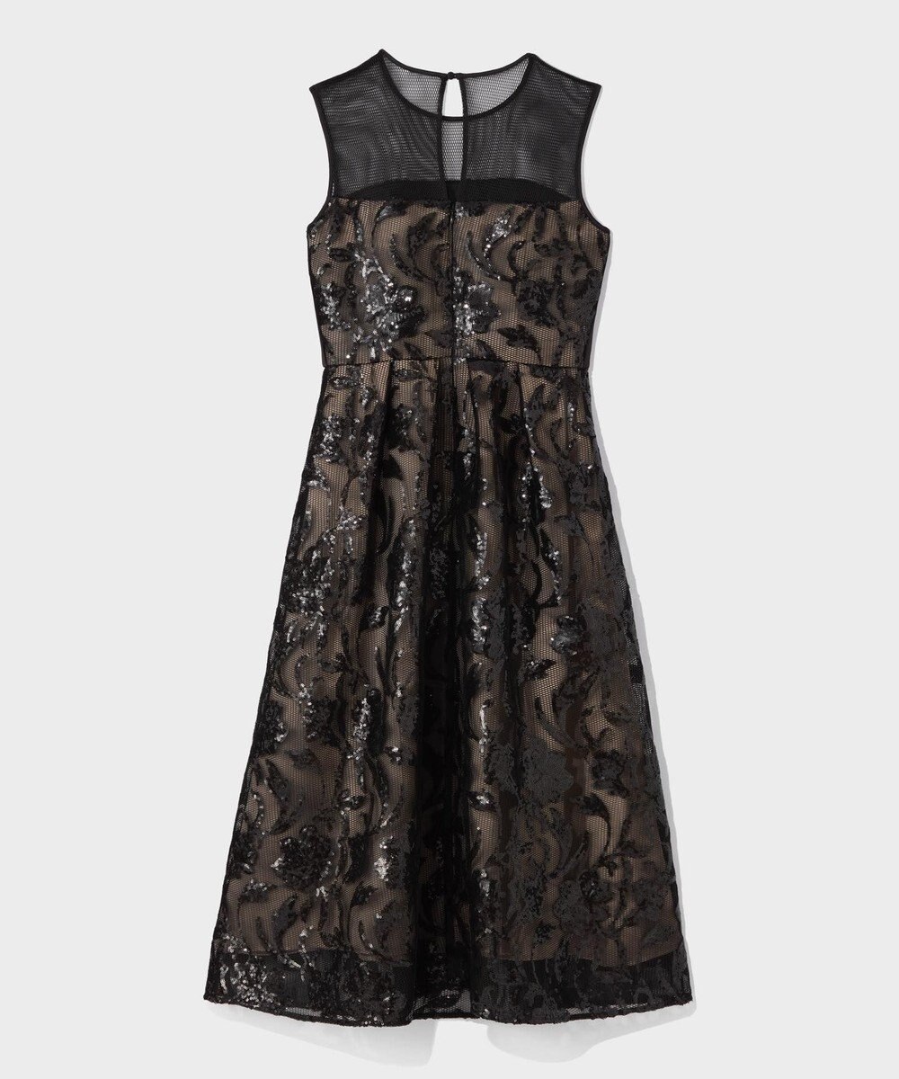 GRACE CONTINENTAL スパンコールエンブロイダリードレス 