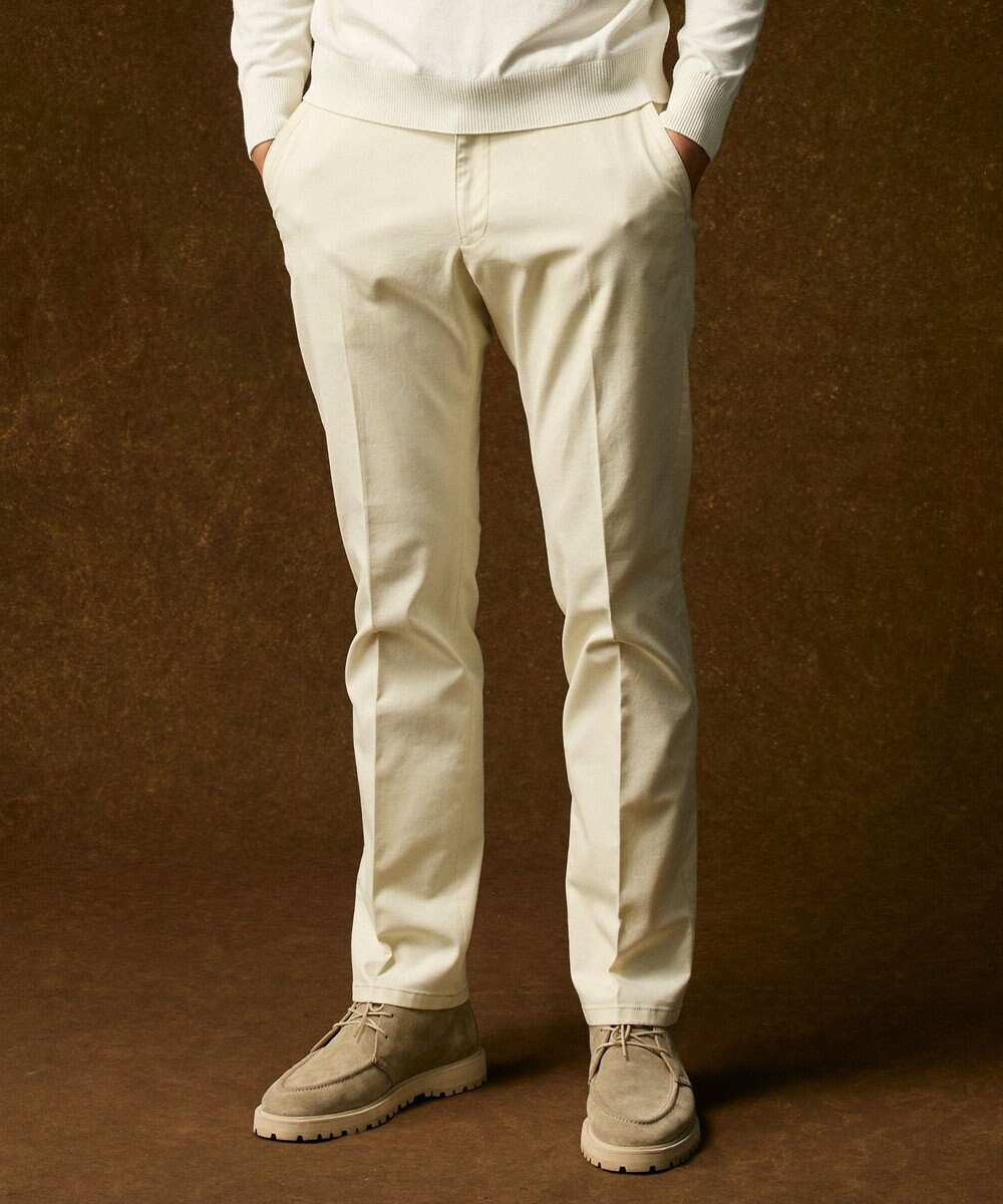 JOSEPH ABBOUD 【ウエストも伸びる！オーガニックコットン使用・25AW】トリコチンストレッチ パンツ 