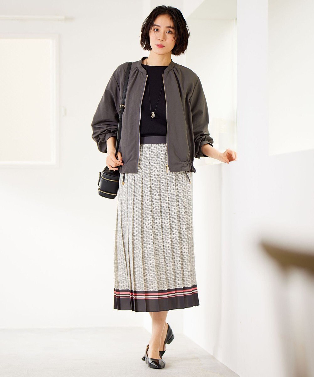 自由区 S 【撥水加工・UVケア・洗える】ライトグログラン ブルゾン 