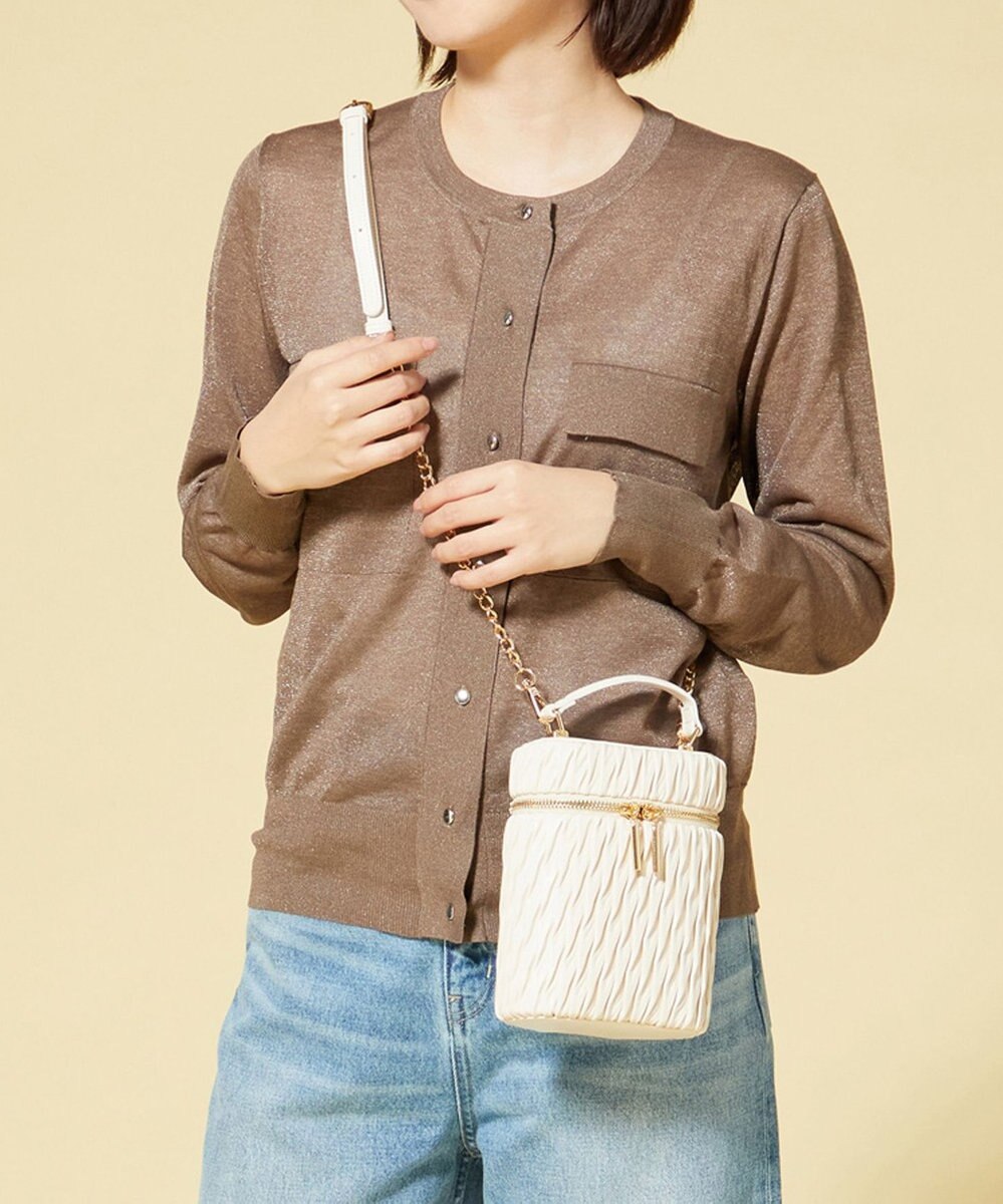 LA BAGAGERIE 【MONICA】ランダムプリーツバニティバッグ 