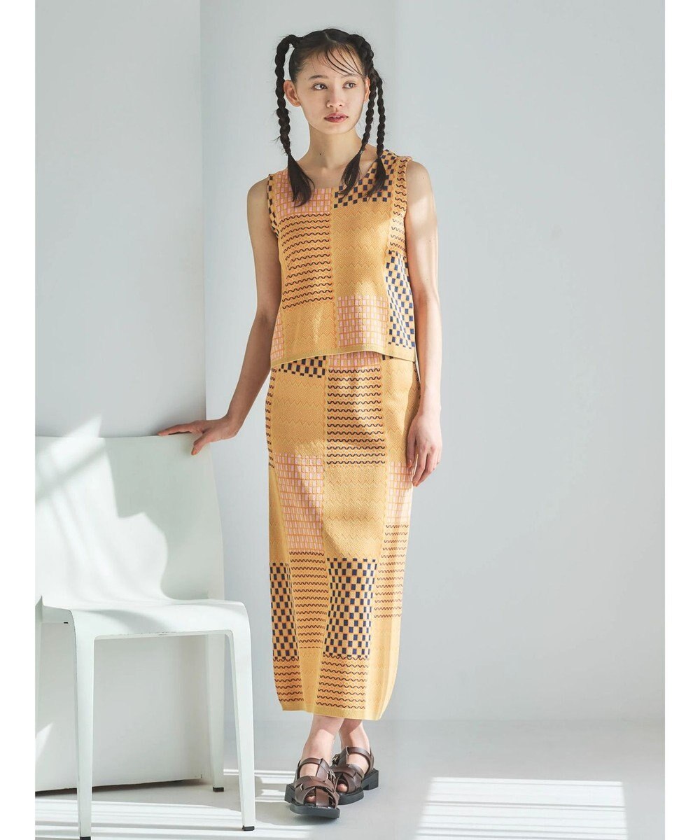 Green Parks ■ＥＳＣＡＲ　ダブルジャカードニットスカート 