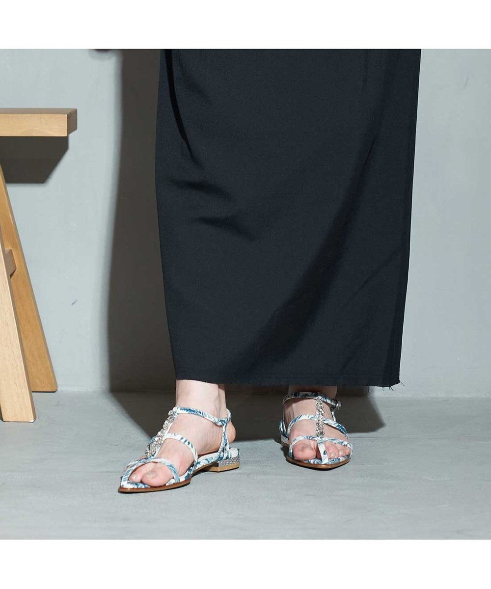 MODE ET JACOMO <MODE ET JACOMO>ポインテッドトゥTストラップサンダル 