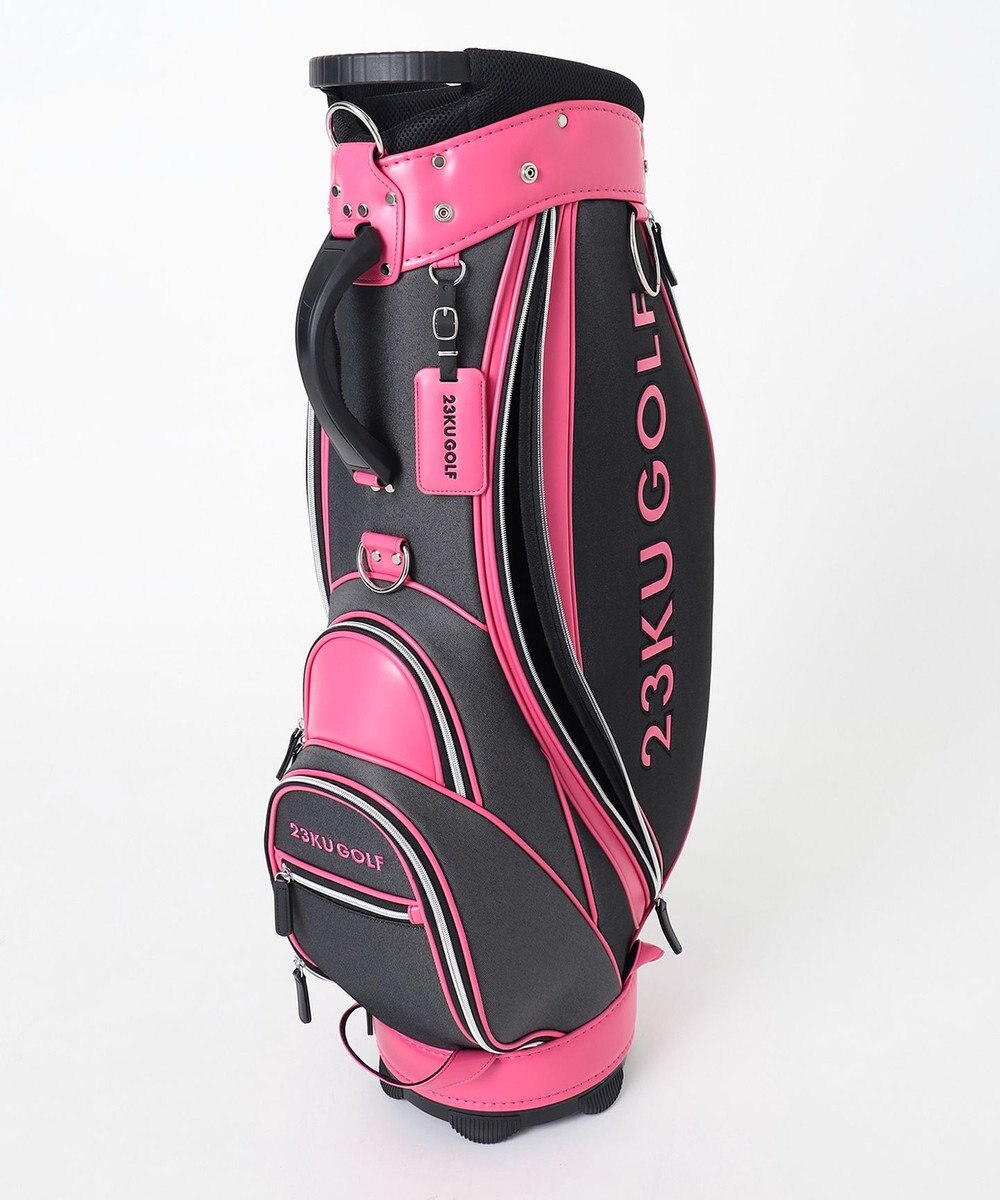 23区GOLF 【WOMEN】合皮×デニム調キャディバッグ 他と被らない 大人ピンクが初登場 