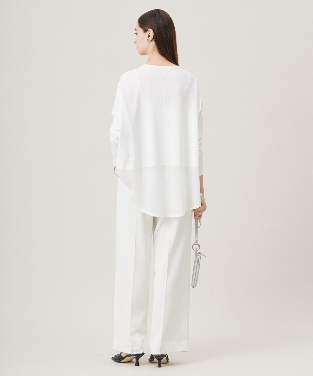 ICB L 【洗える】 ヴィスコースワイド シアーコンビプルオーバー 