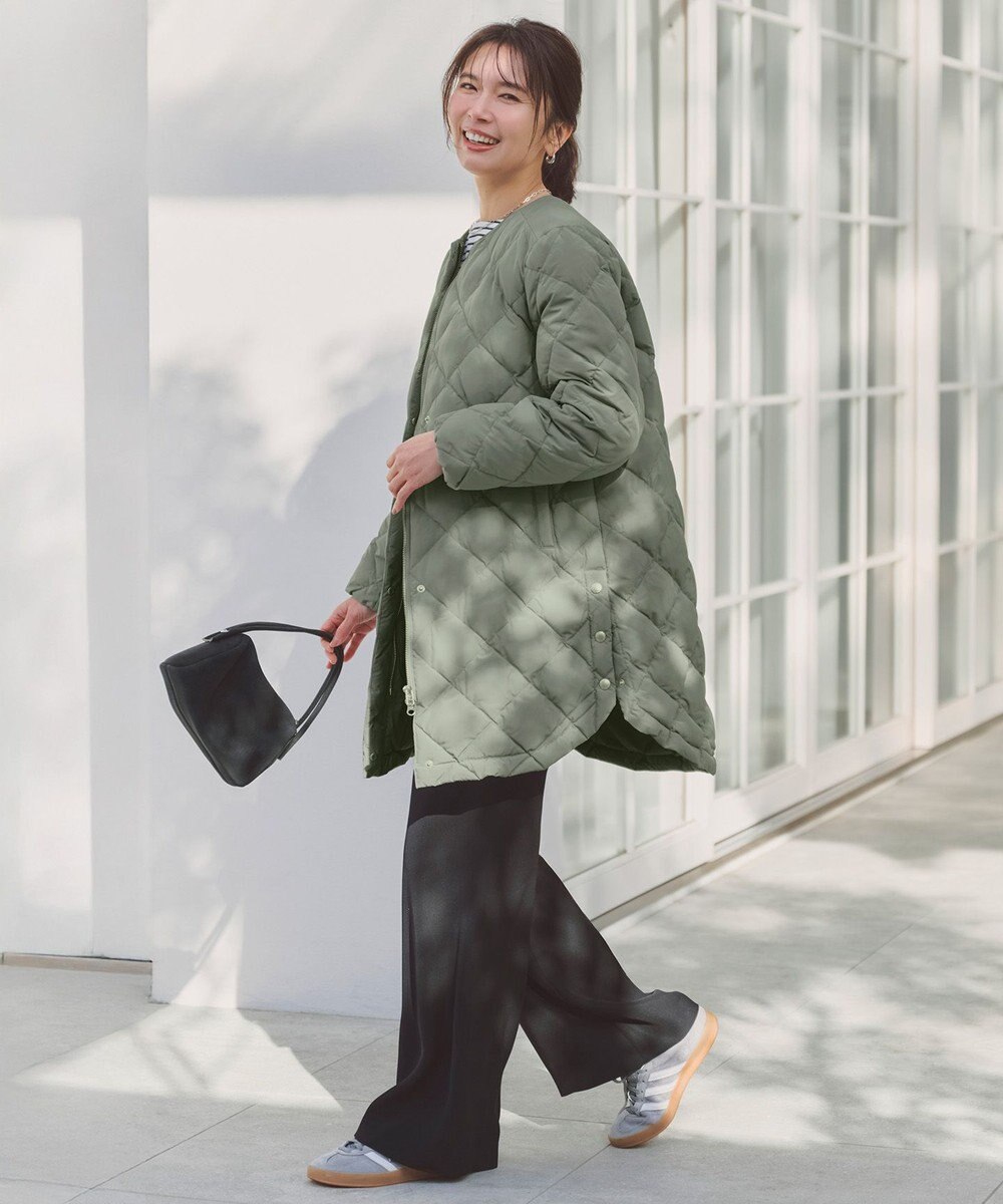 UNFILO 【自宅で洗濯OK / 軽量で暖かい】TAIONコラボ 2WAY キルティングダウン 