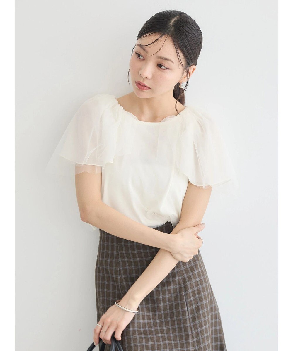 earth music&ecology チュールレイヤードプルオーバー 