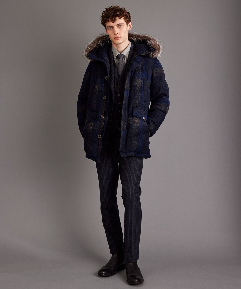 JOSEPH ABBOUD 【日本製】ウールシルクソリッド ネクタイ 