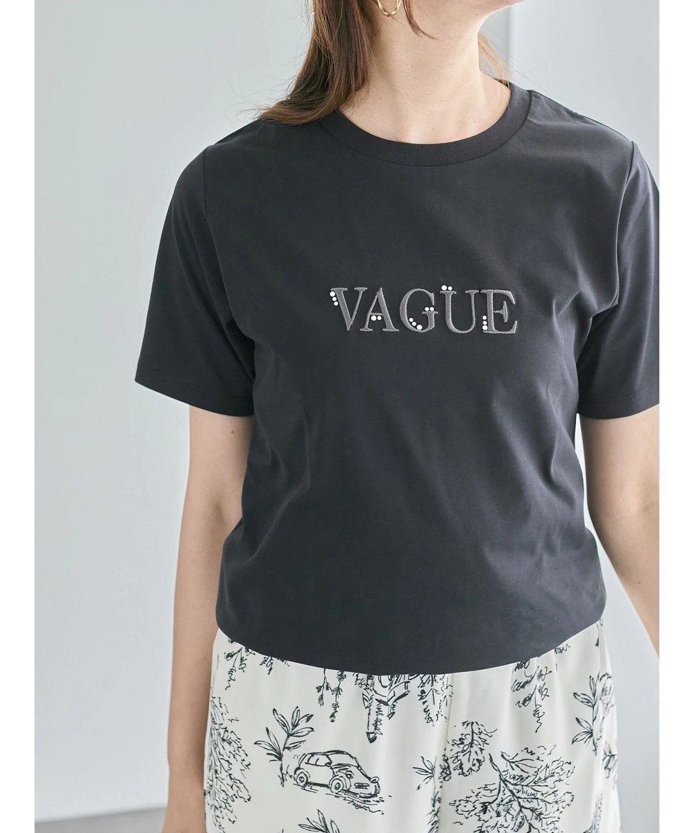 Te chichi パール&刺繍ロゴスタンダードTシャツ 