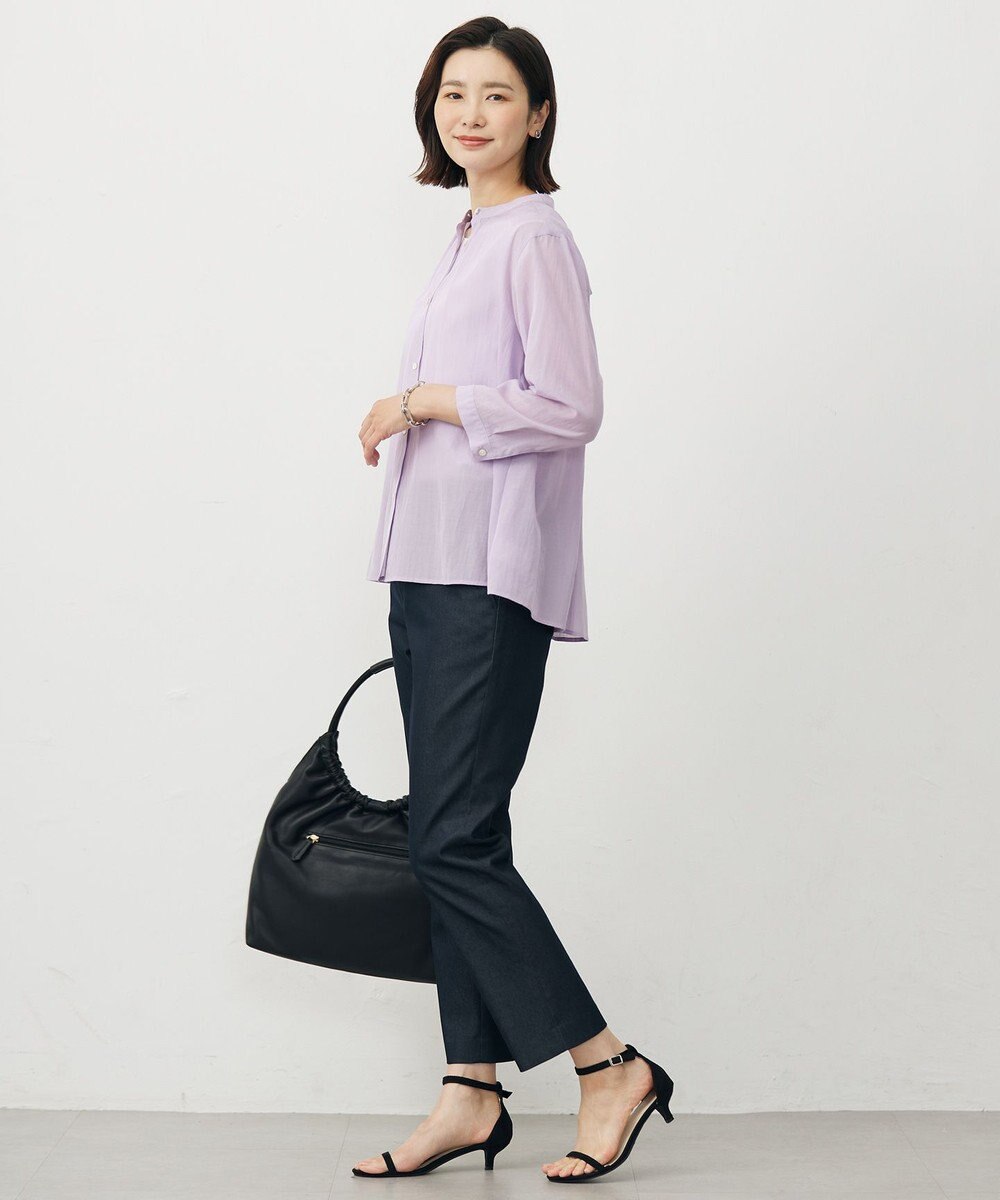 J.PRESS LADIES 【A4サイズ収納可】ドロストギャザー トート バッグ 