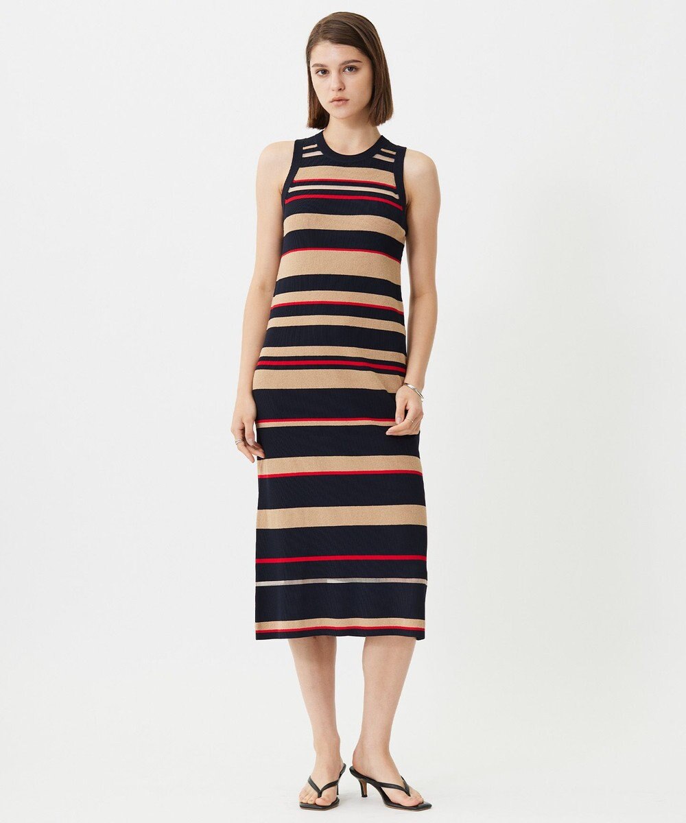 ICB 【洗える】 マルチボーダーワンピース 