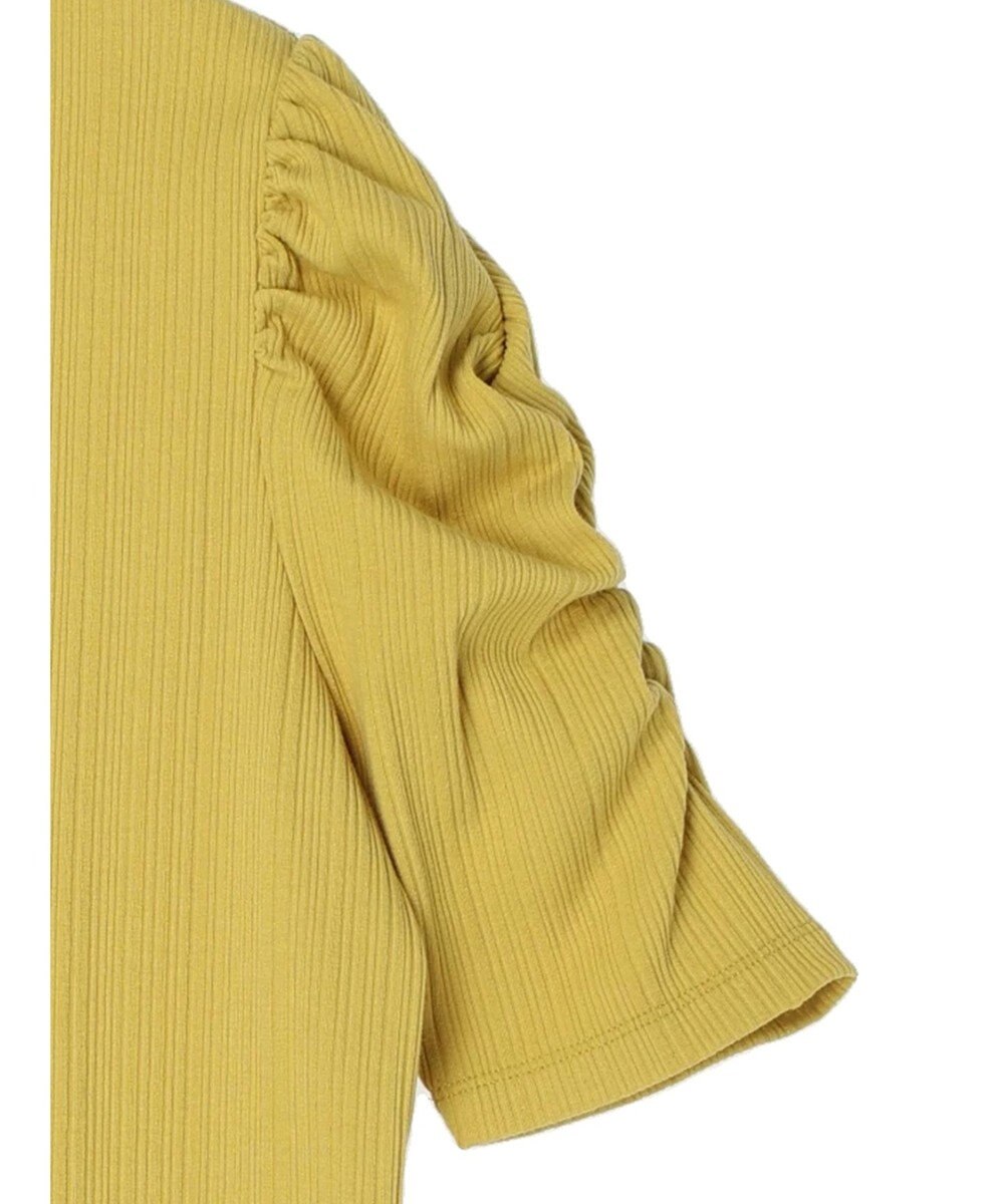 Green Parks リブ肩デザイン５分袖プルオーバー 