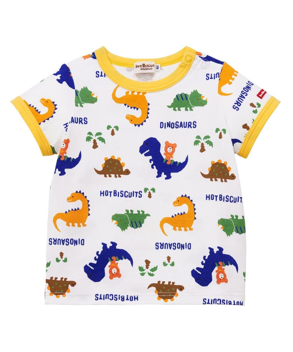 80-120cm】 恐竜柄 半袖Tシャツ / MIKI HOUSE HOT BISCUITS  