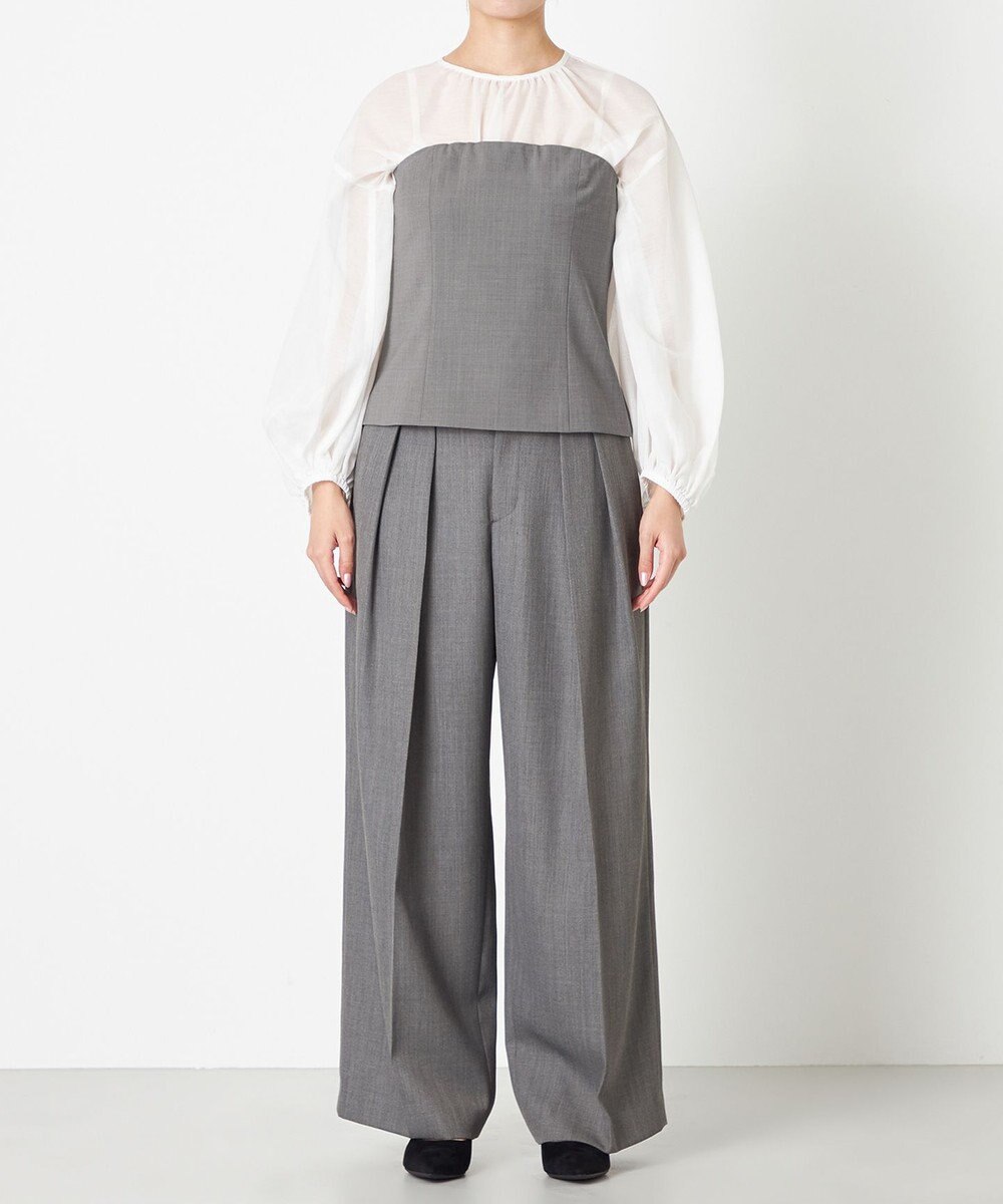 NAVE 【Nave】ウールポリエステルツイル ビスチェ 