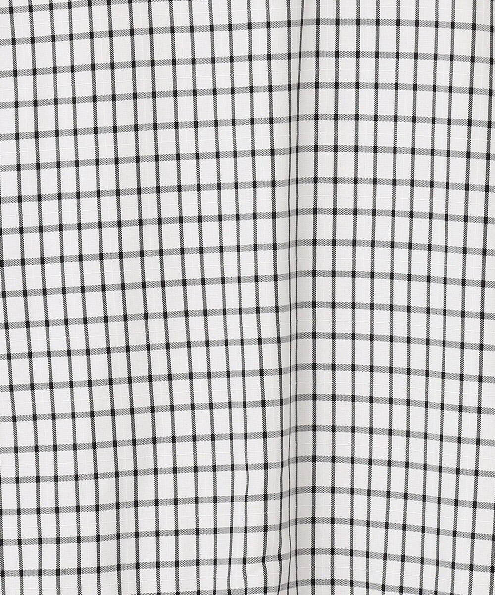 J.PRESS LADIES 【洗える】 セルロースチェック スタンドカラー ブラウス 