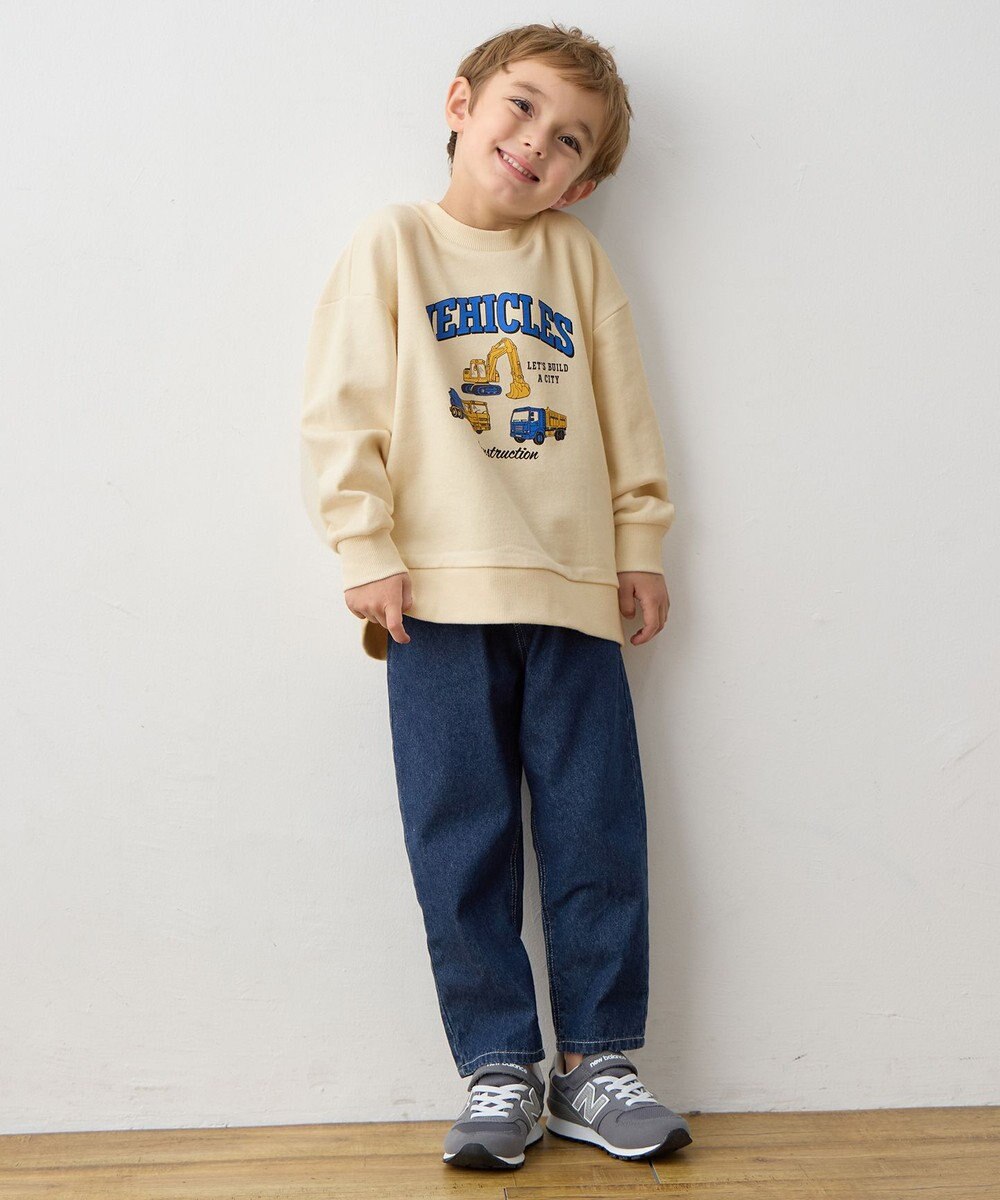 ANY KIDS 車プリント 裏毛トレーナー 