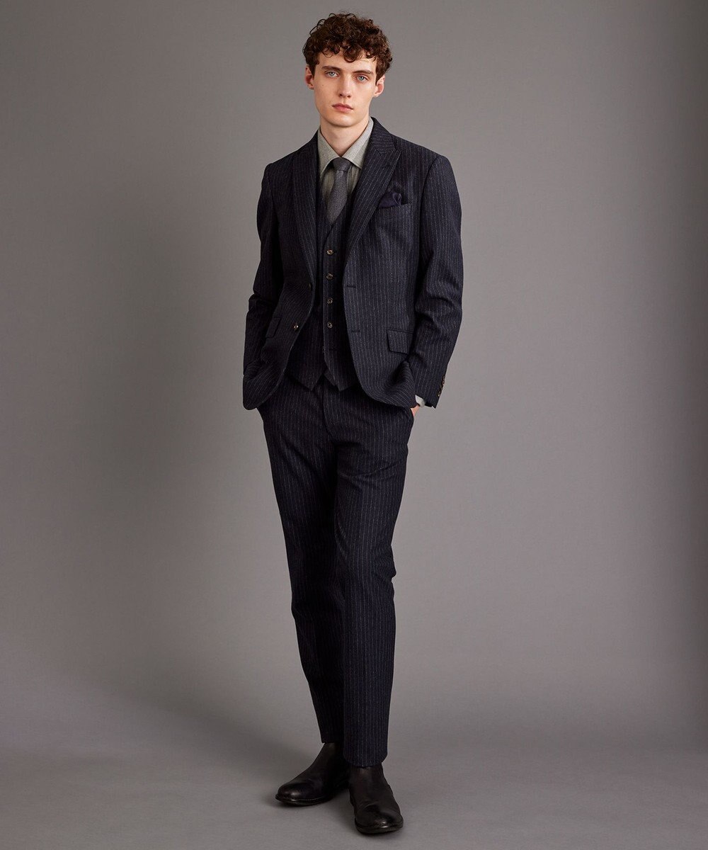 JOSEPH ABBOUD 【日本製】ウールシルクソリッド ネクタイ 