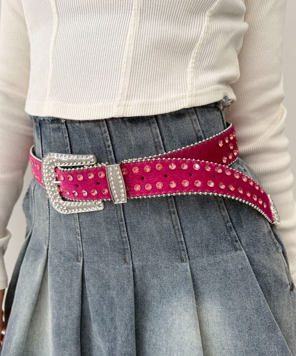 WEGO Lビジューラメシャギーベルト 