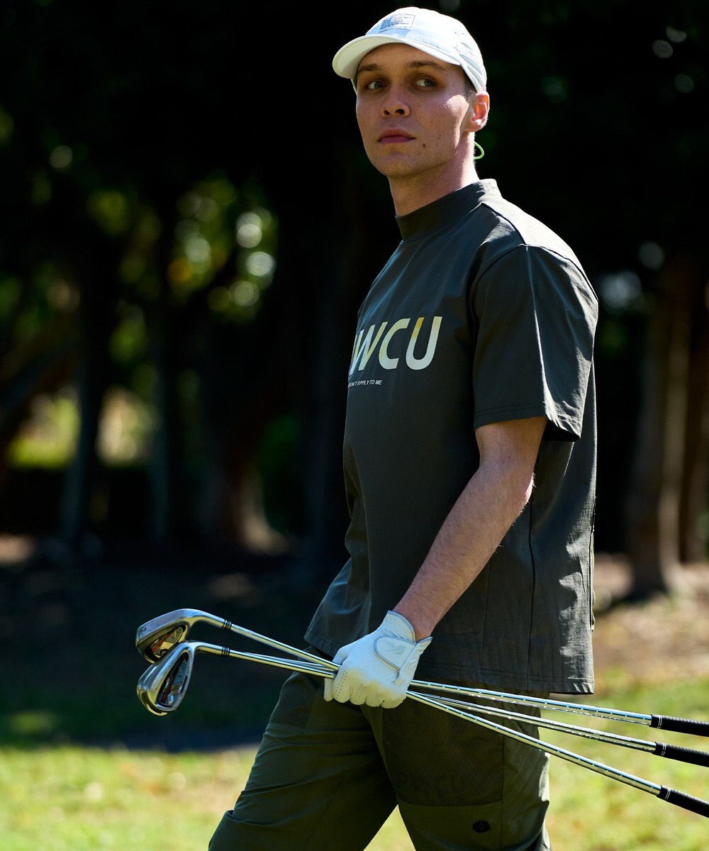 PW CIRCULUS 【吸水速乾 / UV遮蔽率99% UVカット / ストレッチ】【MEN】バックメッシュポケットモックT ゴルフ 