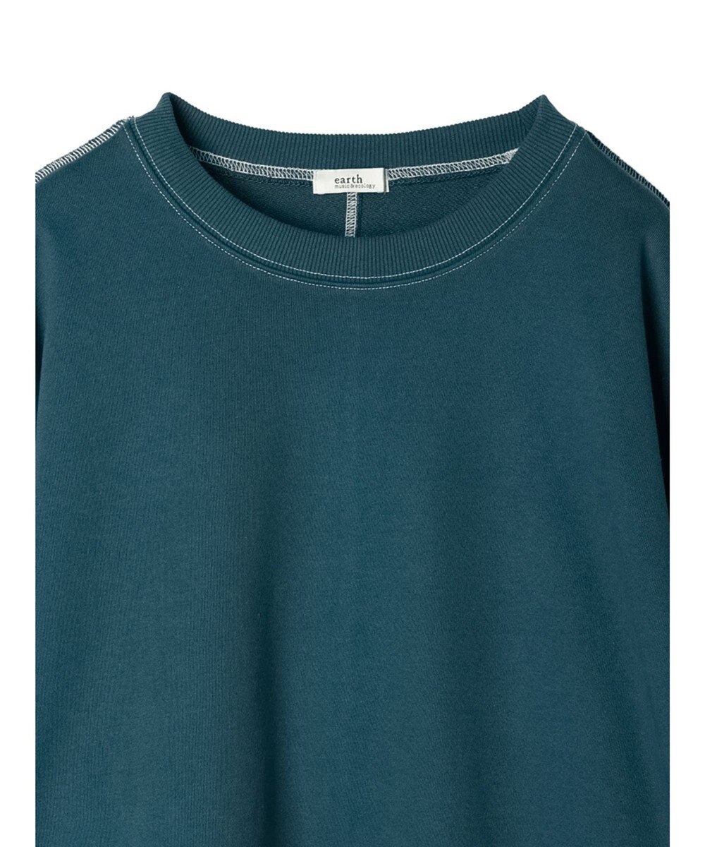 earth music&ecology 配色ルーズスウェット 