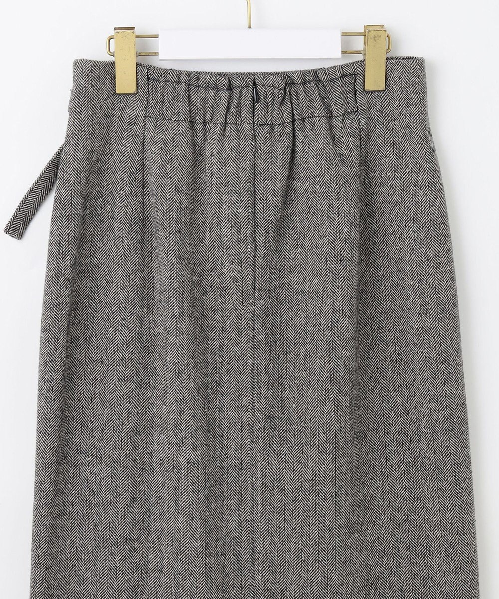 ANY SIS シアーコンビヘリンボーン スカート 
