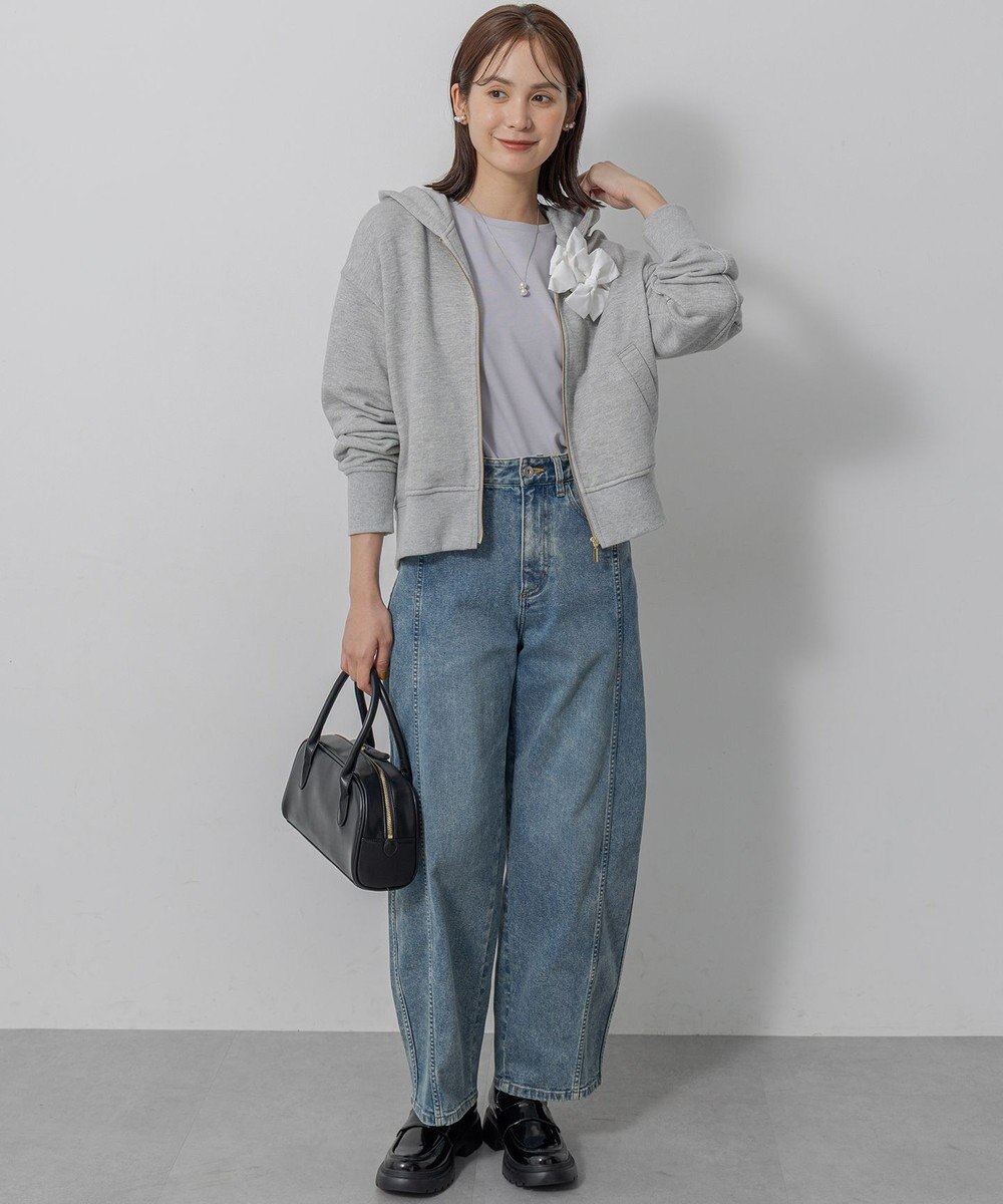 組曲 L 【加藤ローサさん着用】ライトデニムカーブパンツ 