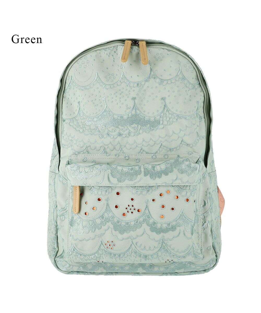 tsumori chisato CARRY スカラップ 刺繍 バックパック リュック A4サイズ対応 