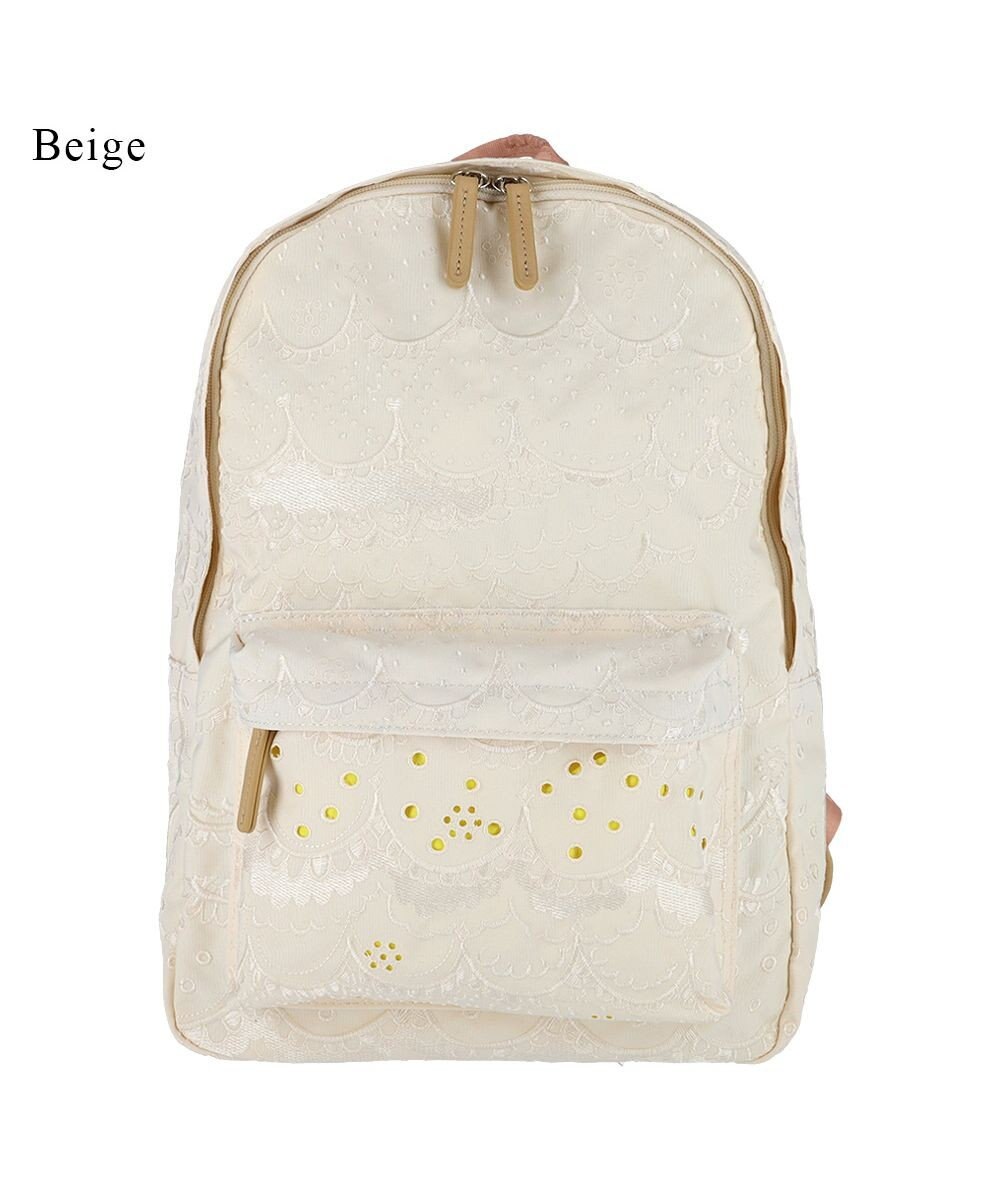 tsumori chisato CARRY スカラップ 刺繍 バックパック リュック A4サイズ対応 