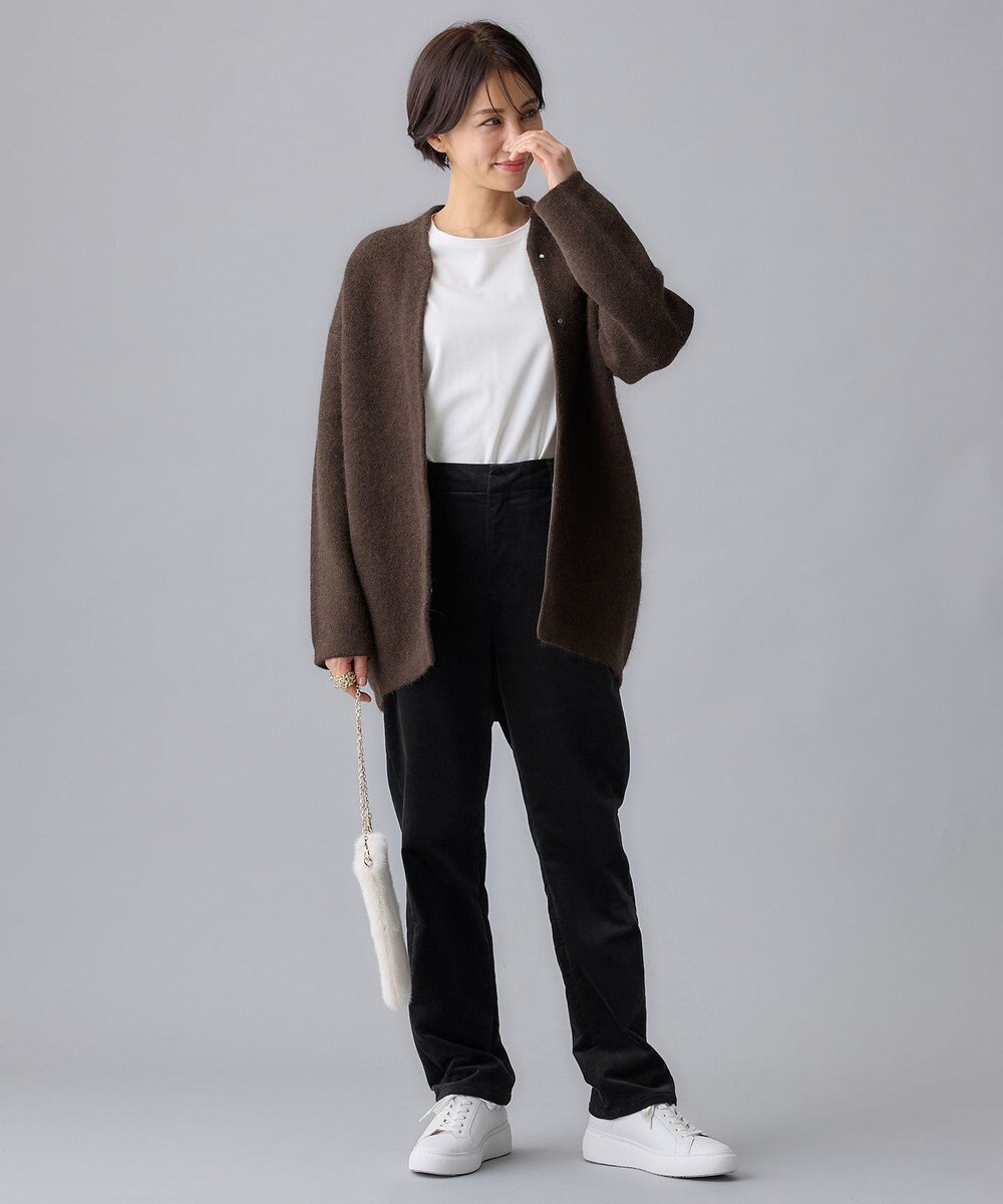 自由区 L リブレスコールストレート パンツ 