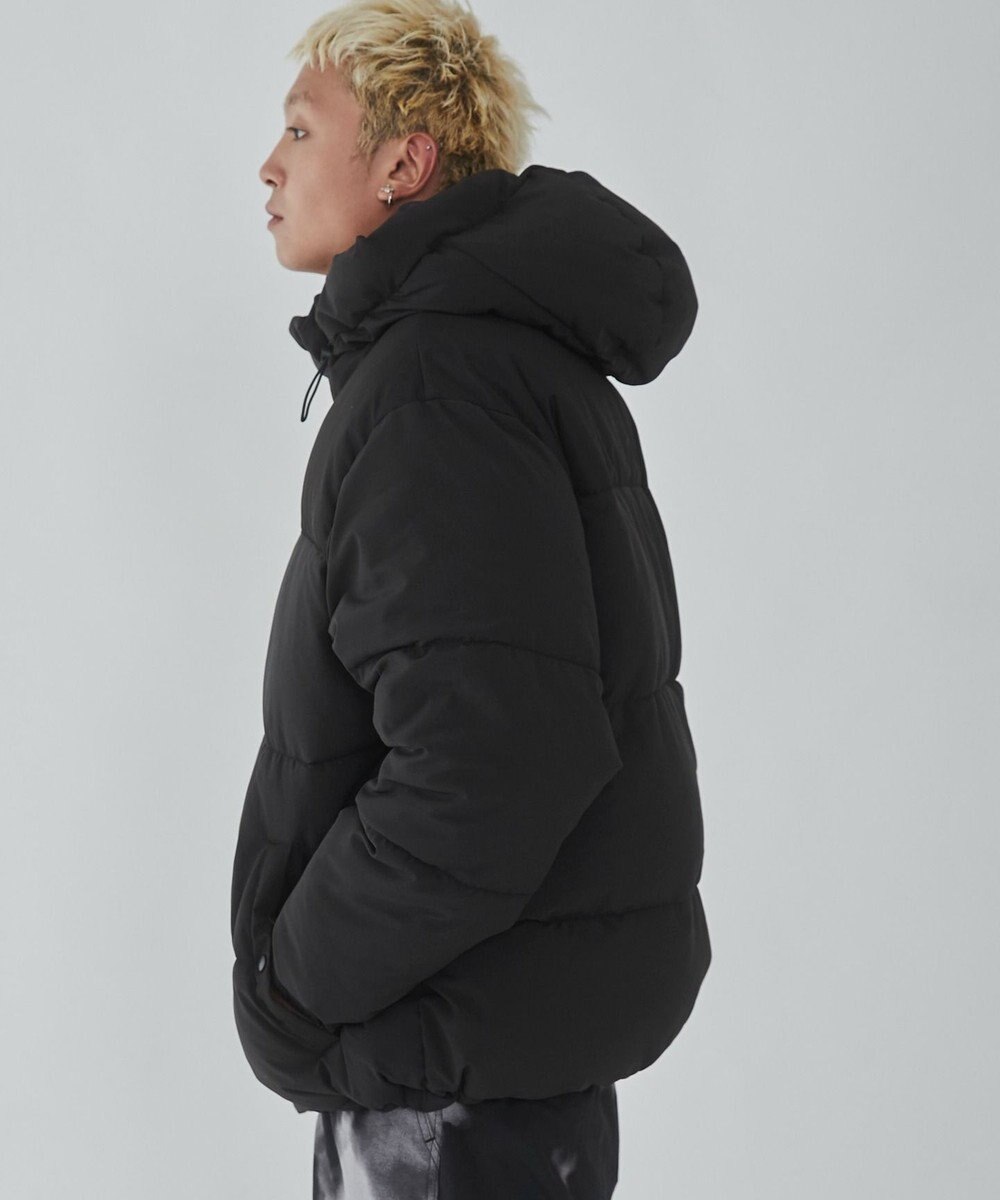 WEGO カラーブロックパテッドフードブルゾン 