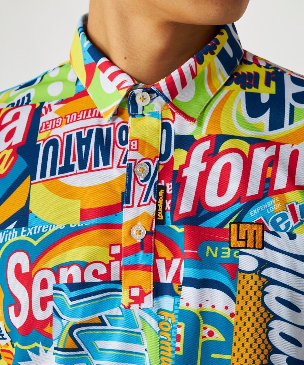 FILA GOLF／marie claire 【Loudmouth】総柄ポロシャツ 