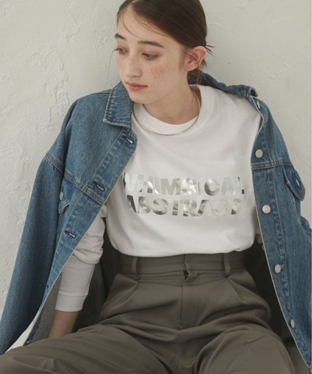 WEGO 【ANGIE VINTAGE】フロッキープリントロゴロンT 