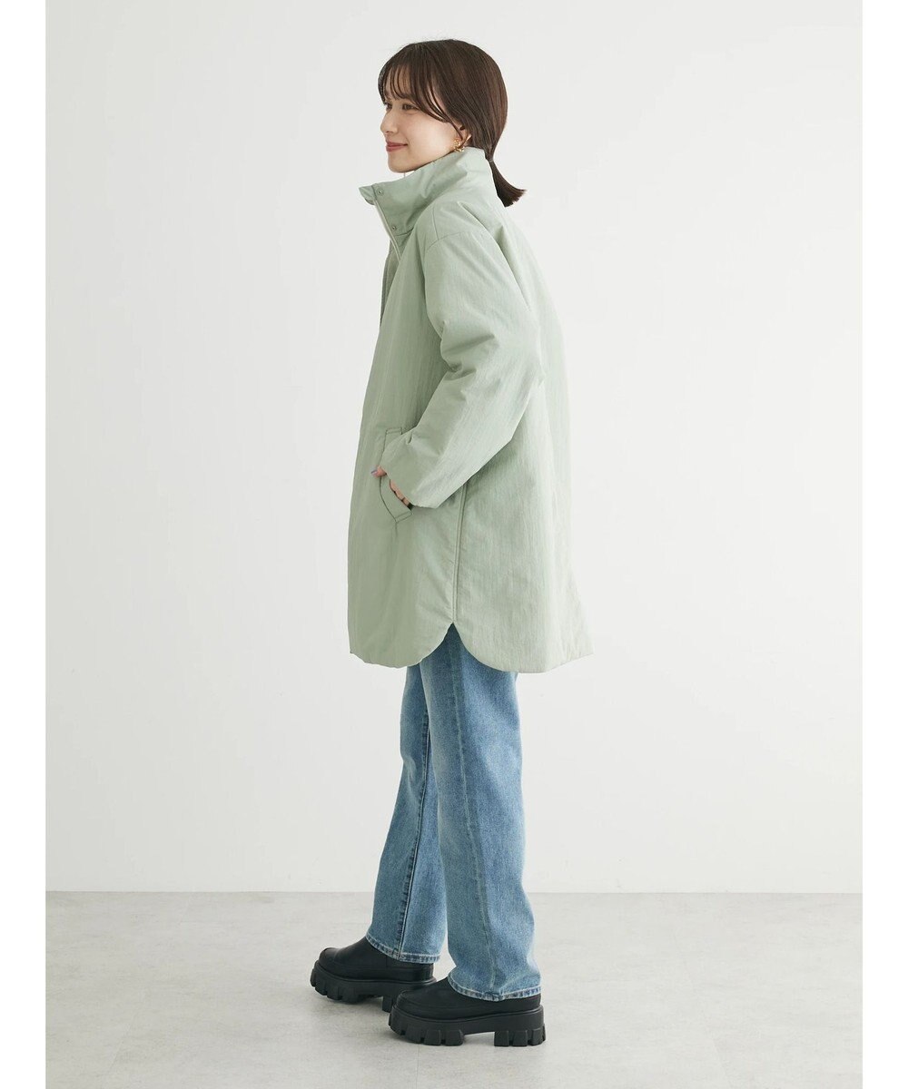 Green Parks 中わたスタンドカラーミドル丈ブルゾン 