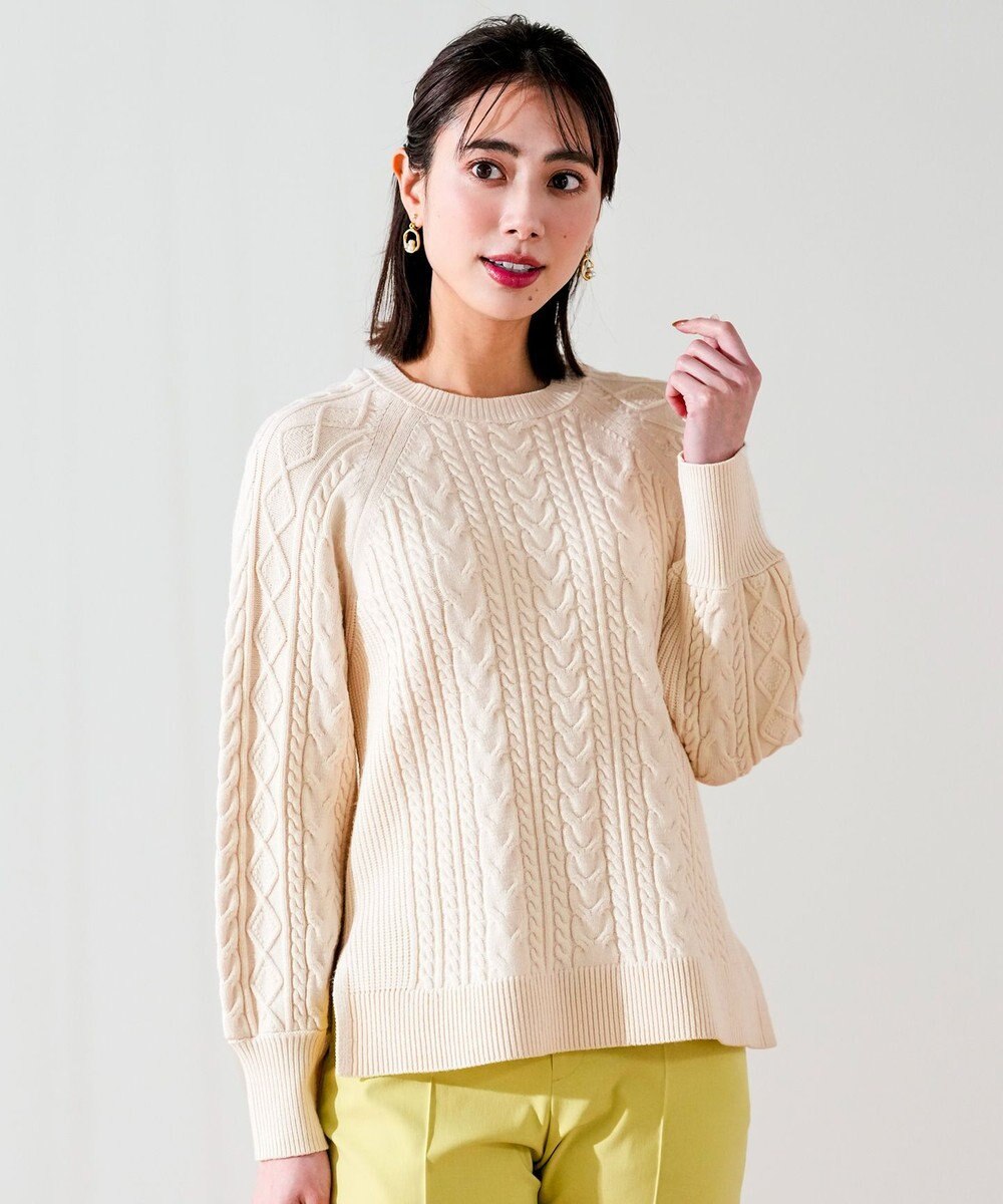 ANY SIS ケーブル ニット プルオーバー 